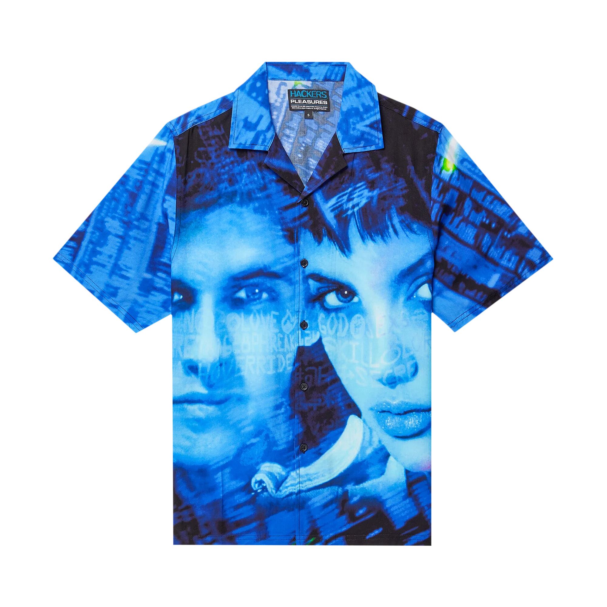 Pleasures Virus Rayon Button Down 'Black' | Men's Size M