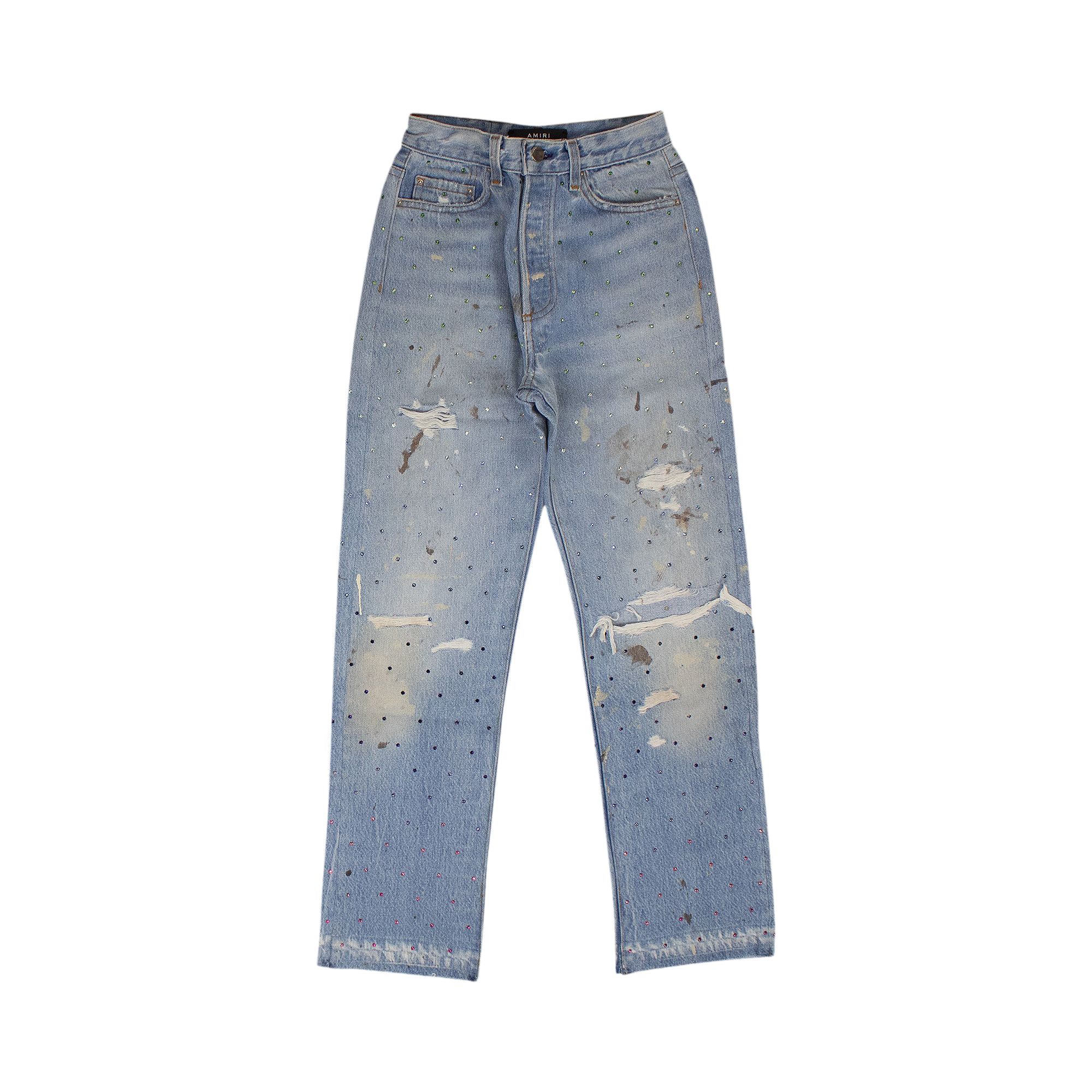 Amiri Gradient Crystal Recon Denim Jeans 'Blue' | Men's Size 27
