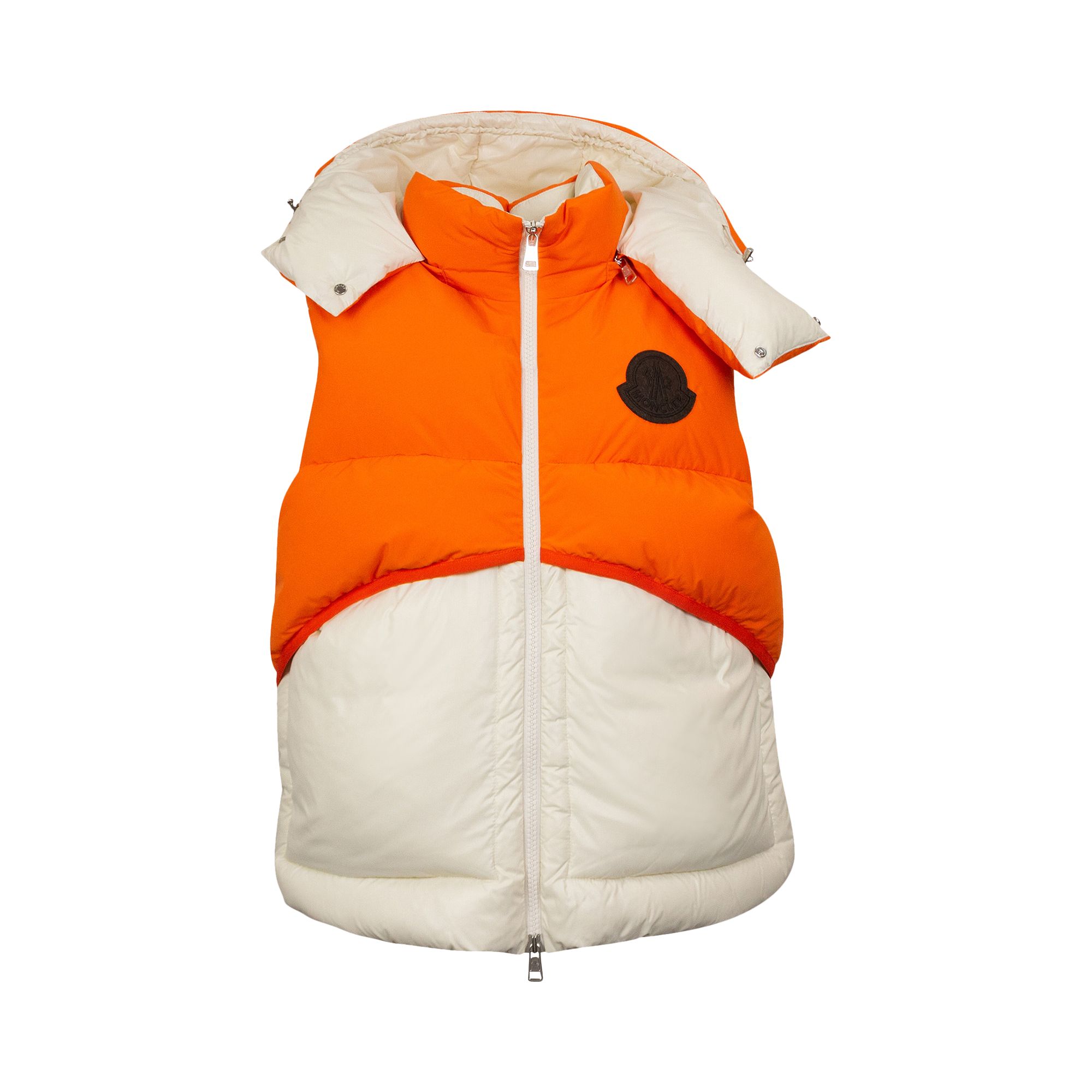 Pre-owned Moncler X Hyke Rhonestock Short Parka 'white/orange' | Men's Size 2