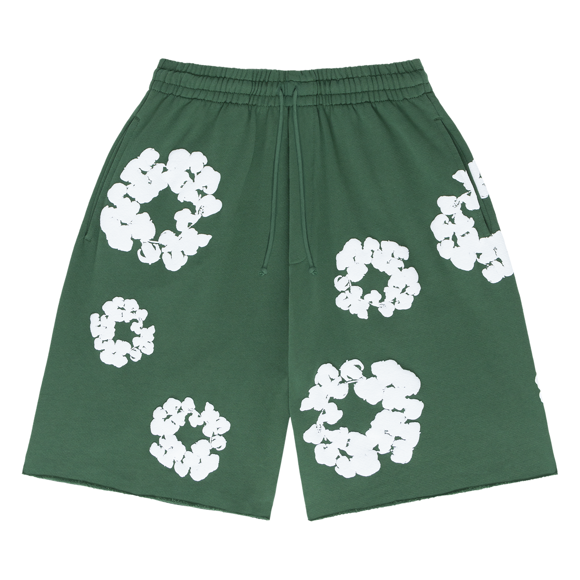Pre-owned Denim Tears The Cotton Wreath Shorts 'green'
