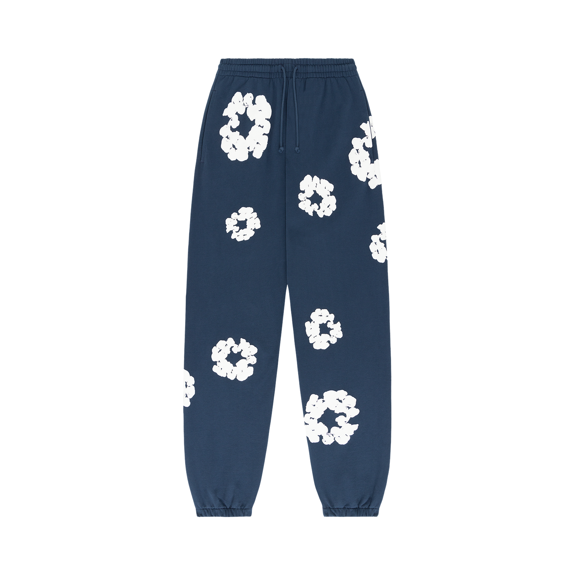 Pre-owned Denim Tears The Cotton Wreath Sweatpants 'navy' In Blue
