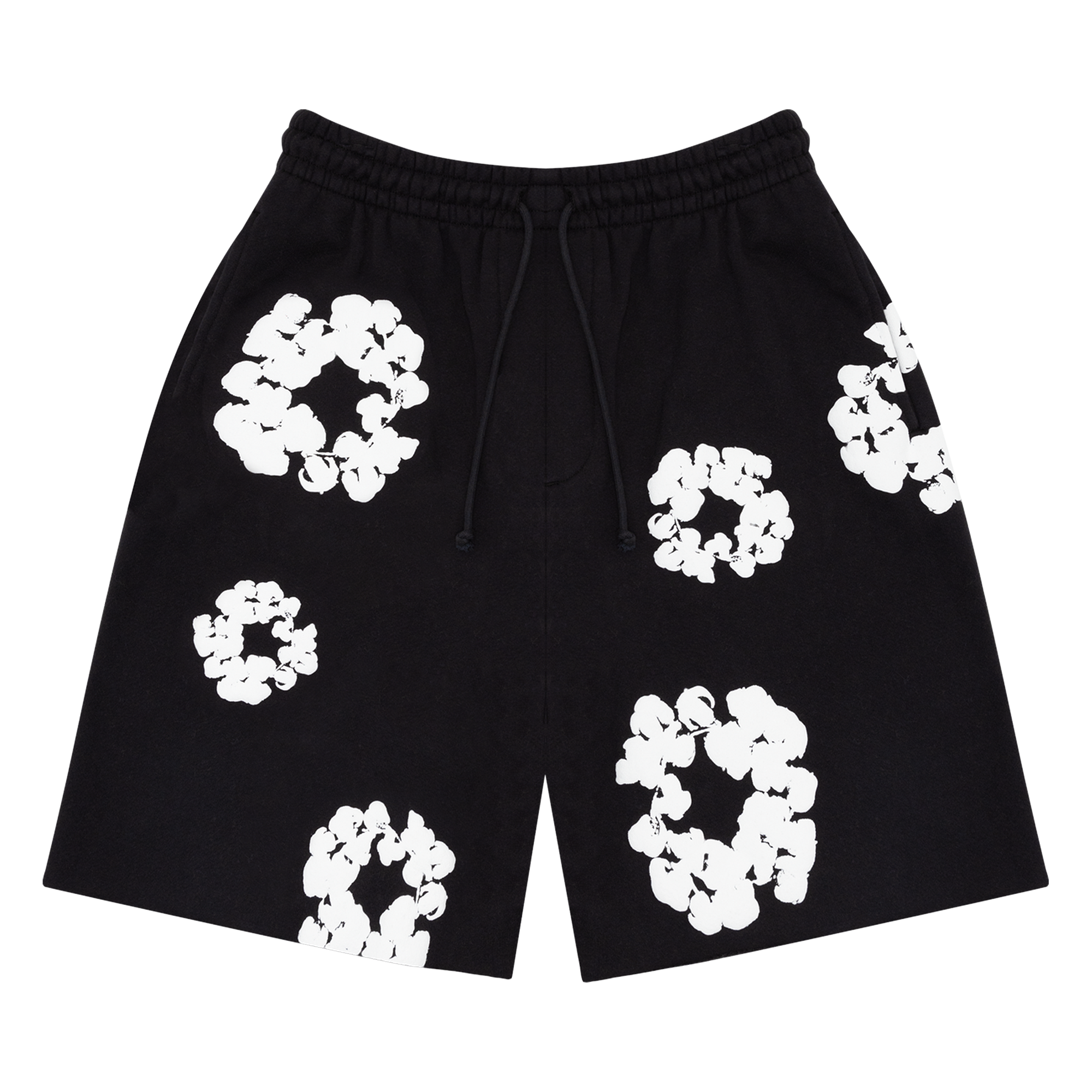 Pre-owned Denim Tears The Cotton Wreath Shorts 'black'