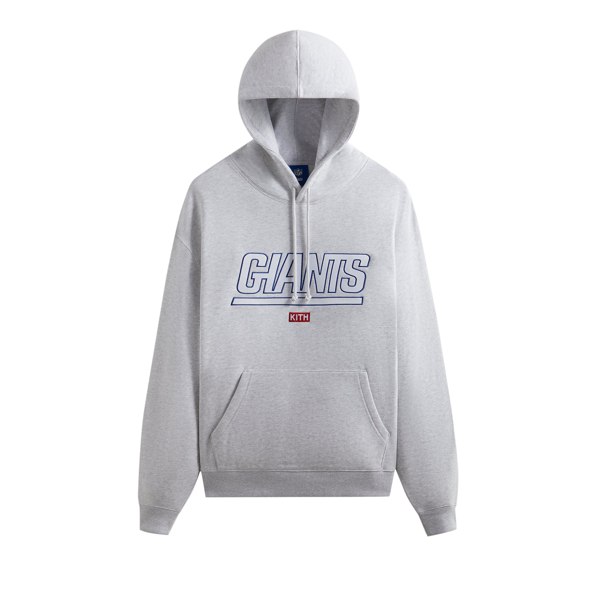 Pre-owned Kith For The Nfl: Giants Laurel Hoodie 'light Heather Grey'