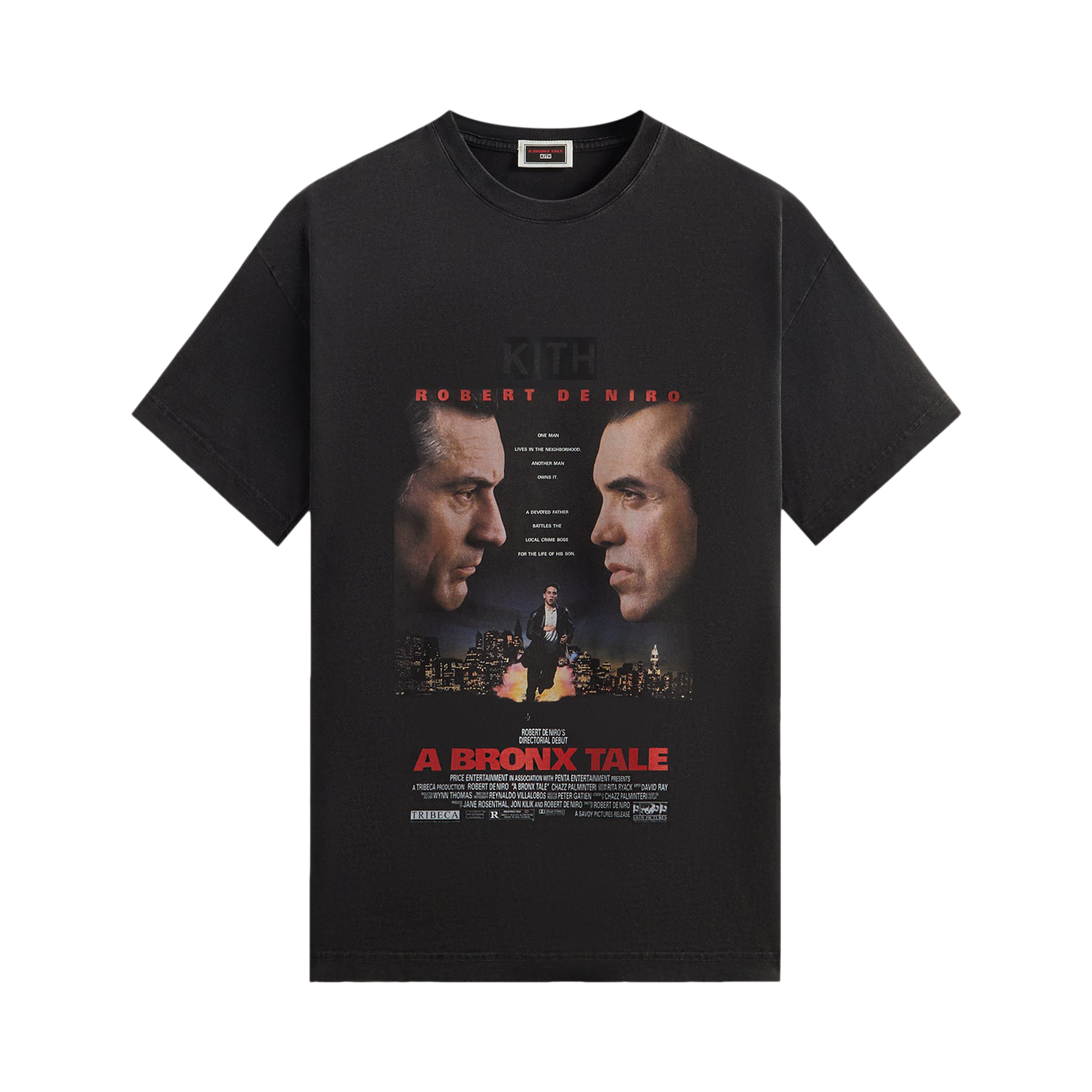 Pre-owned Kith For A Bronx Tale American Poster Vintage Tee 'black'