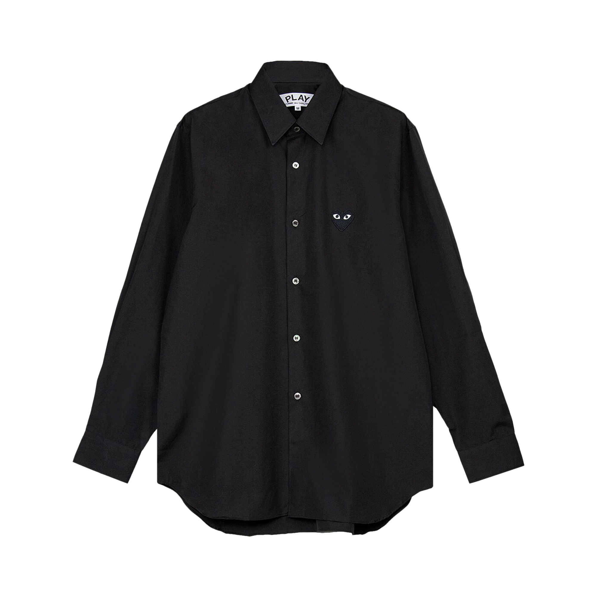 Pre-owned Comme Des Garçons Play Small Heart Long-sleeve Shirt 'black'