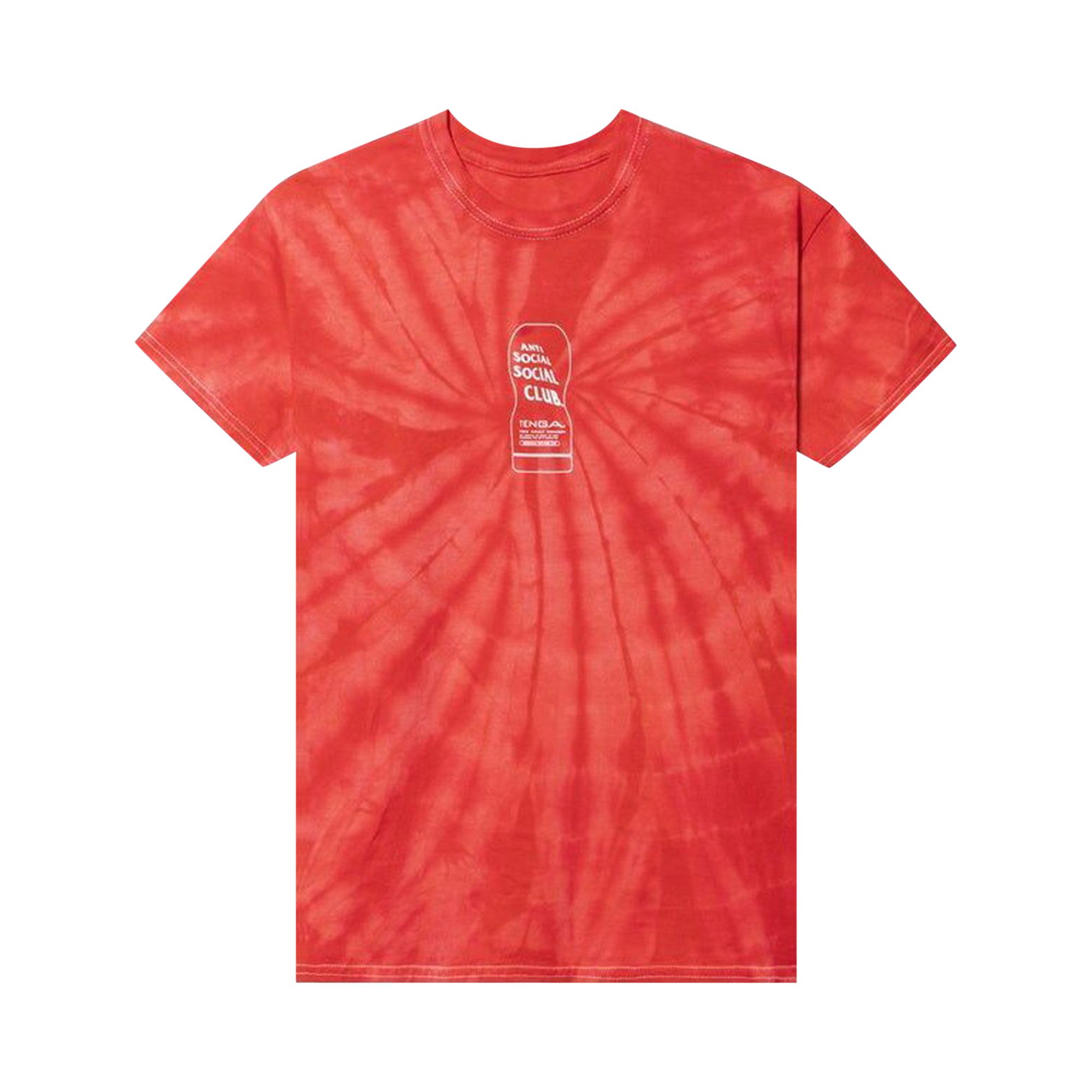Pre-owned Anti Social Social Club Exhausted Tee 'red Tie Dye' | Men's Size L
