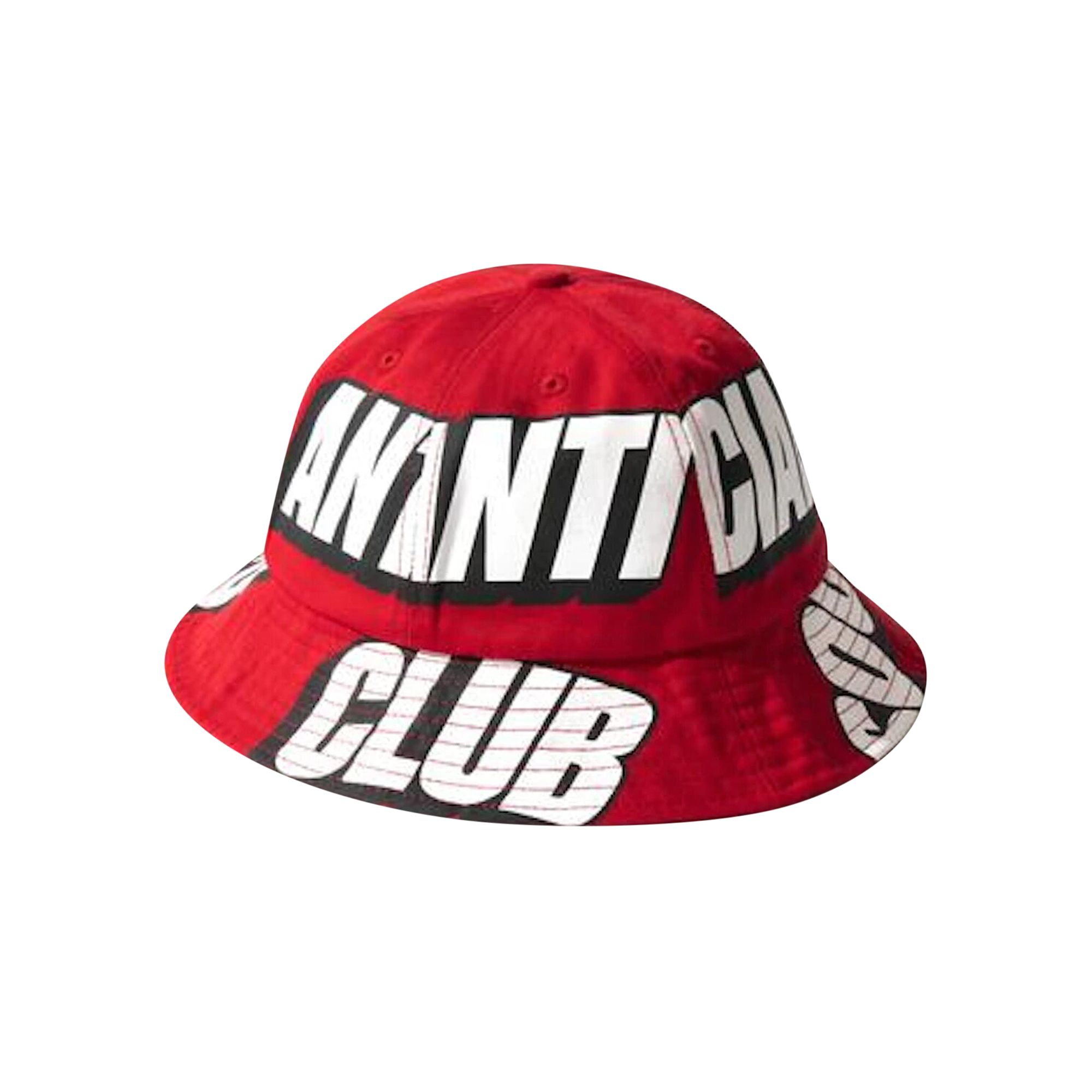 Pre-owned Anti Social Social Club Interest Los Bucket Cap 'red' | Men's Size Onesize
