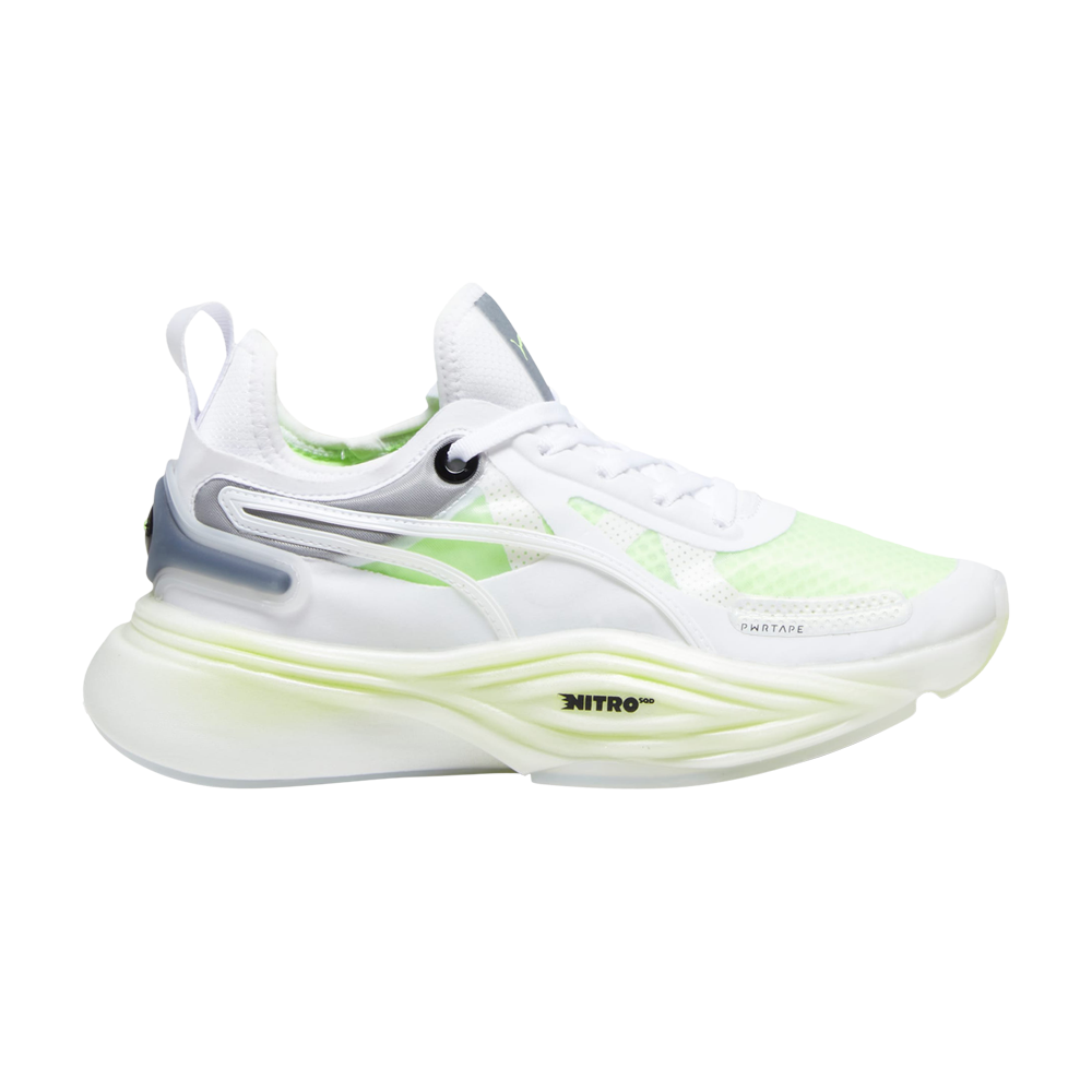 Pre-owned Puma Wmns Pwr Xx Nitro Squared 'white Speed Green'