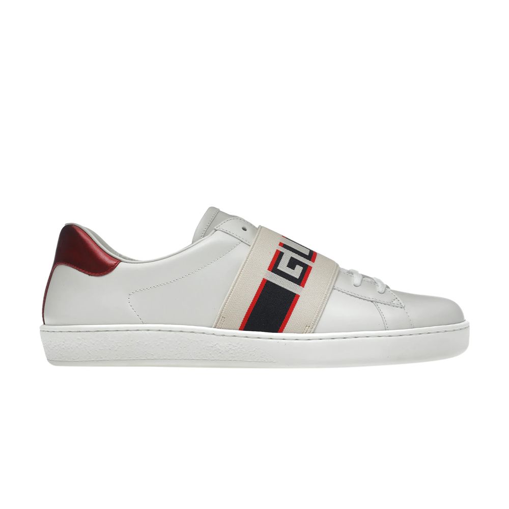 Pre-owned Gucci Wmns Ace Stripe 'white Red Black'