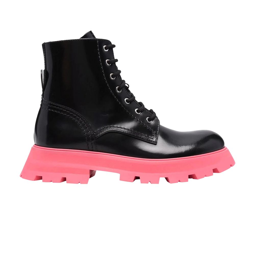 Pre-owned Alexander Mcqueen Wmns Tread Slick Boot 'black Pink' | Women's Size 40