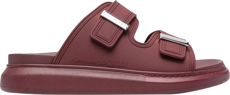 Alexander McQueen Hybrid Double Buckle Sandal 'Burgundy'