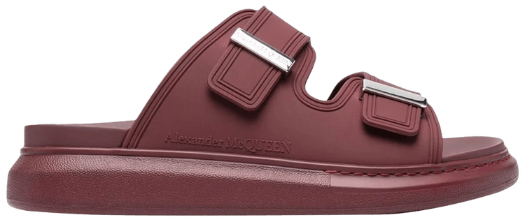 Alexander McQueen Hybrid Double Buckle Sandal 'Burgundy'