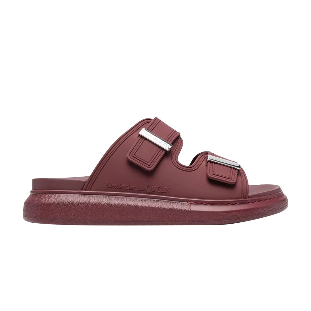 Pre-owned Alexander Mcqueen Hybrid Double Buckle Sandal 'burgundy' | Red | Men's Size 41