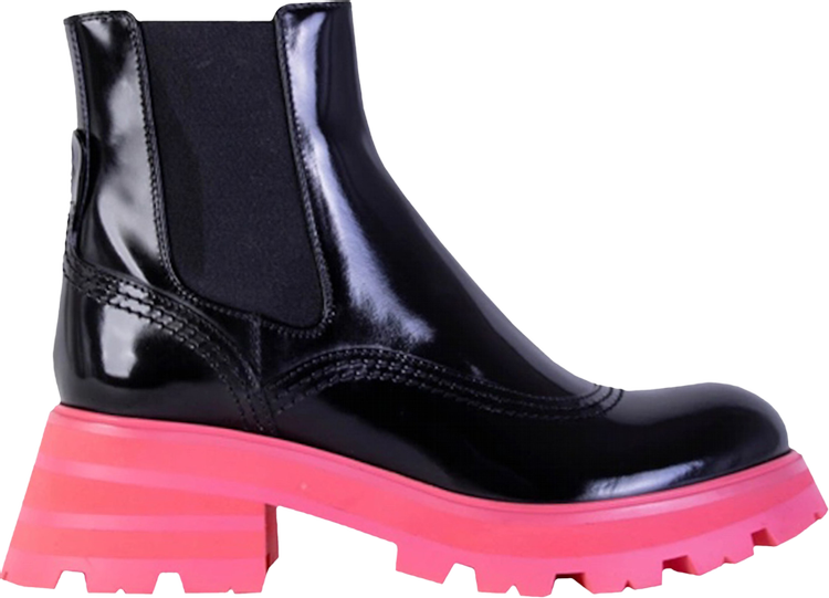 Alexander McQueen Wmns Wander Chelsea Boot 'Black Pink'