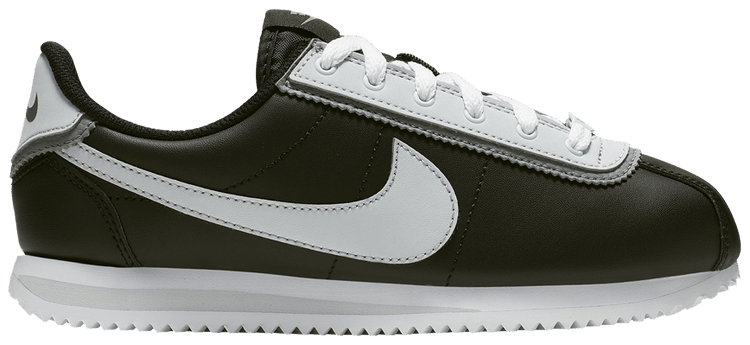 Nike Cortez Basic Leather Double GS Black Pure Platinum