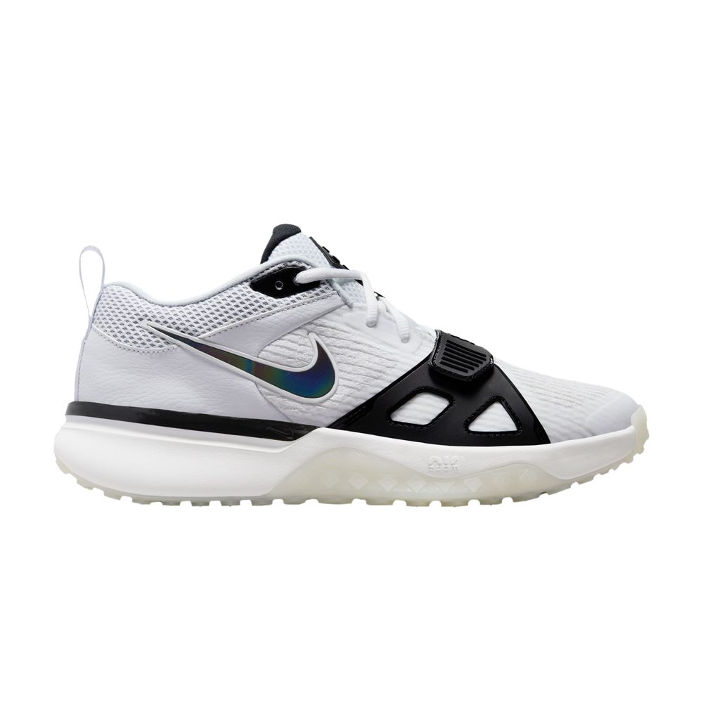 Pre-owned Nike Air Zoom Diamond Elite Turf 'white Iridescent - White Outlined Swoosh'