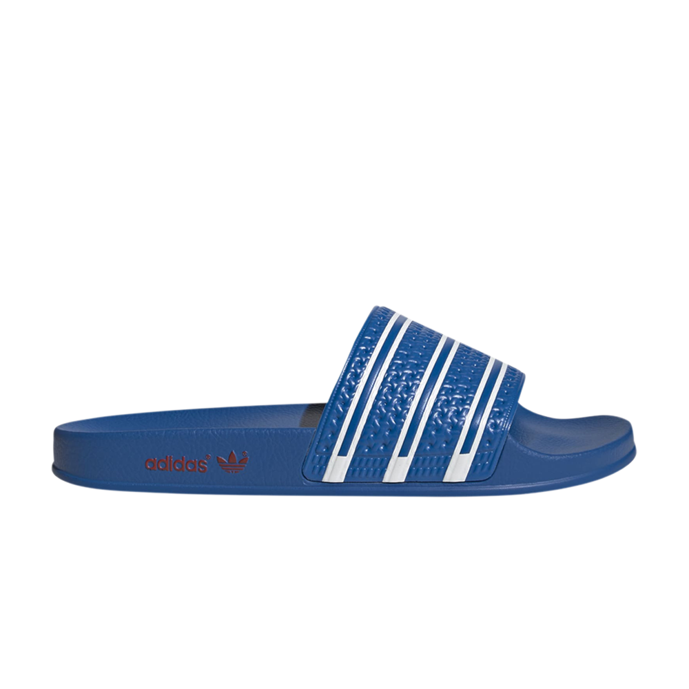 Pre-owned Adidas Originals Adilette Slide 'bright Royal Power Red' In Blue