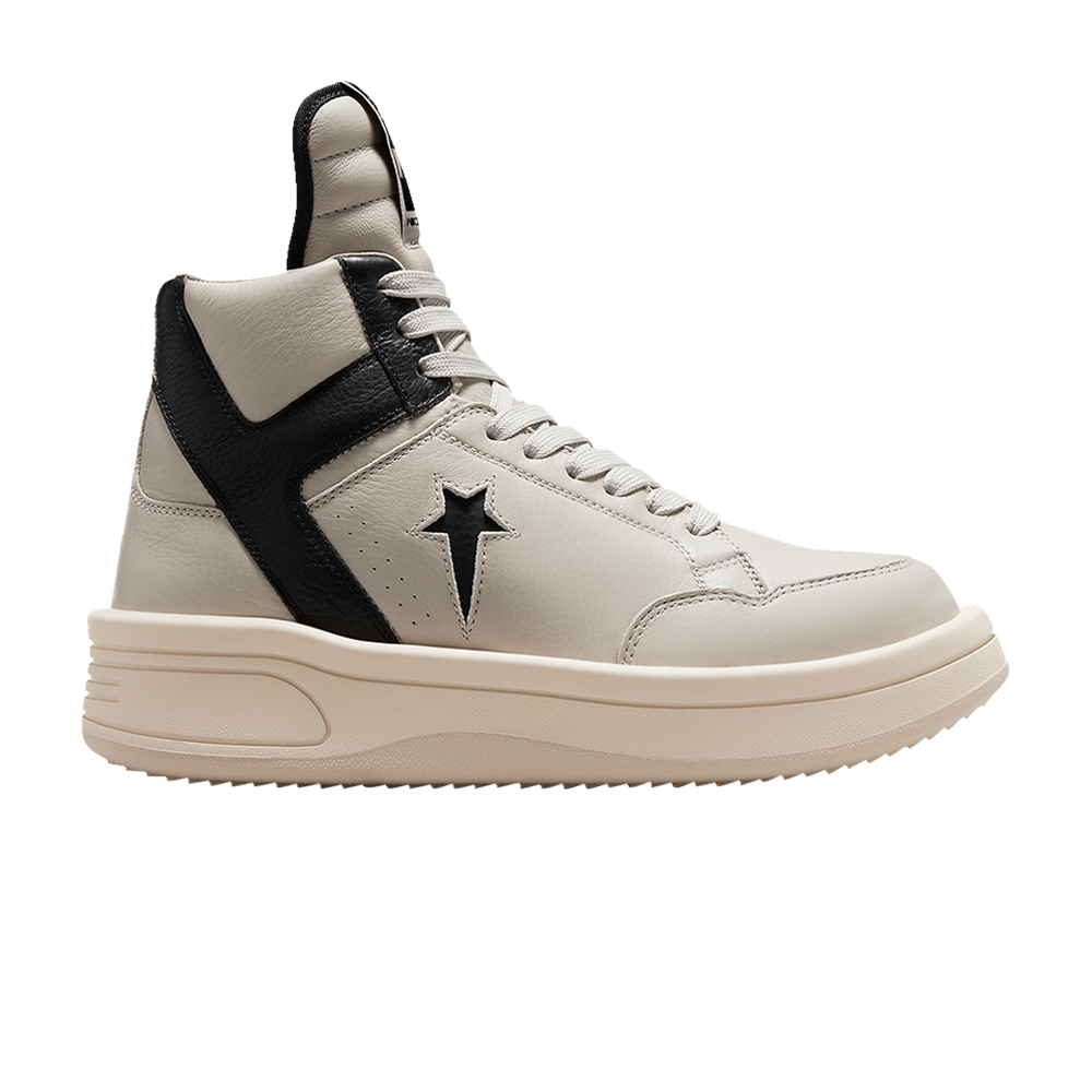 Pre-owned Converse Rick Owens X Drkshdw Turbowpn Mid 'oyster Black' In Cream