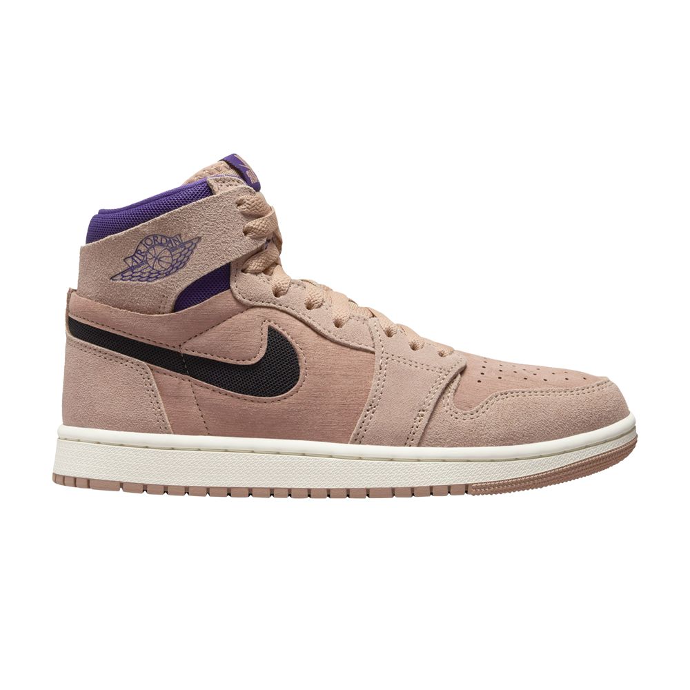 Pre-owned Air Jordan Wmns 1 High Zoom Comfort 2 'sanddrift Cave Purple' In Tan