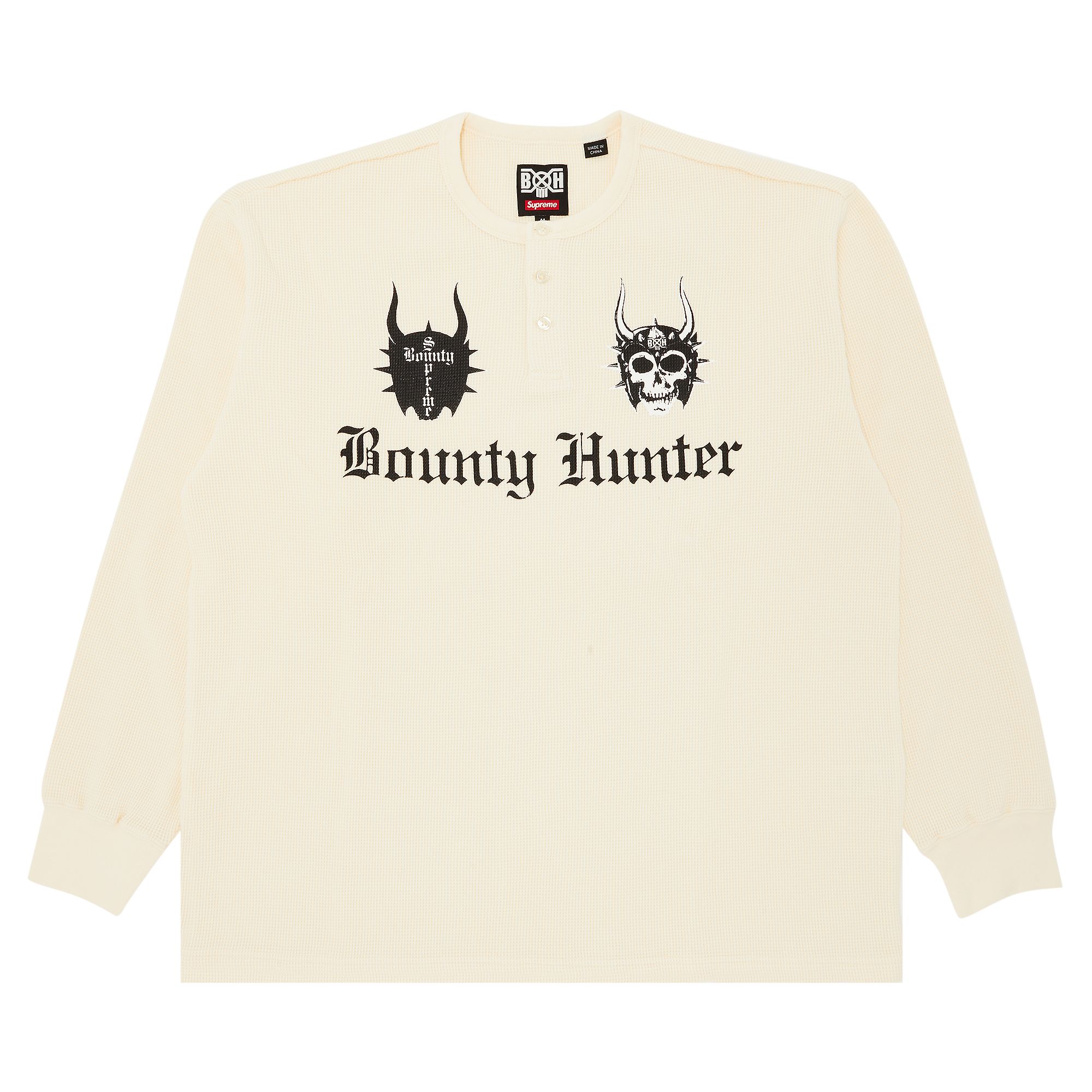 Supreme x Bounty Hunter Thermal Henley Long-Sleeve Top 'Natural' | Cream | Men's Size S