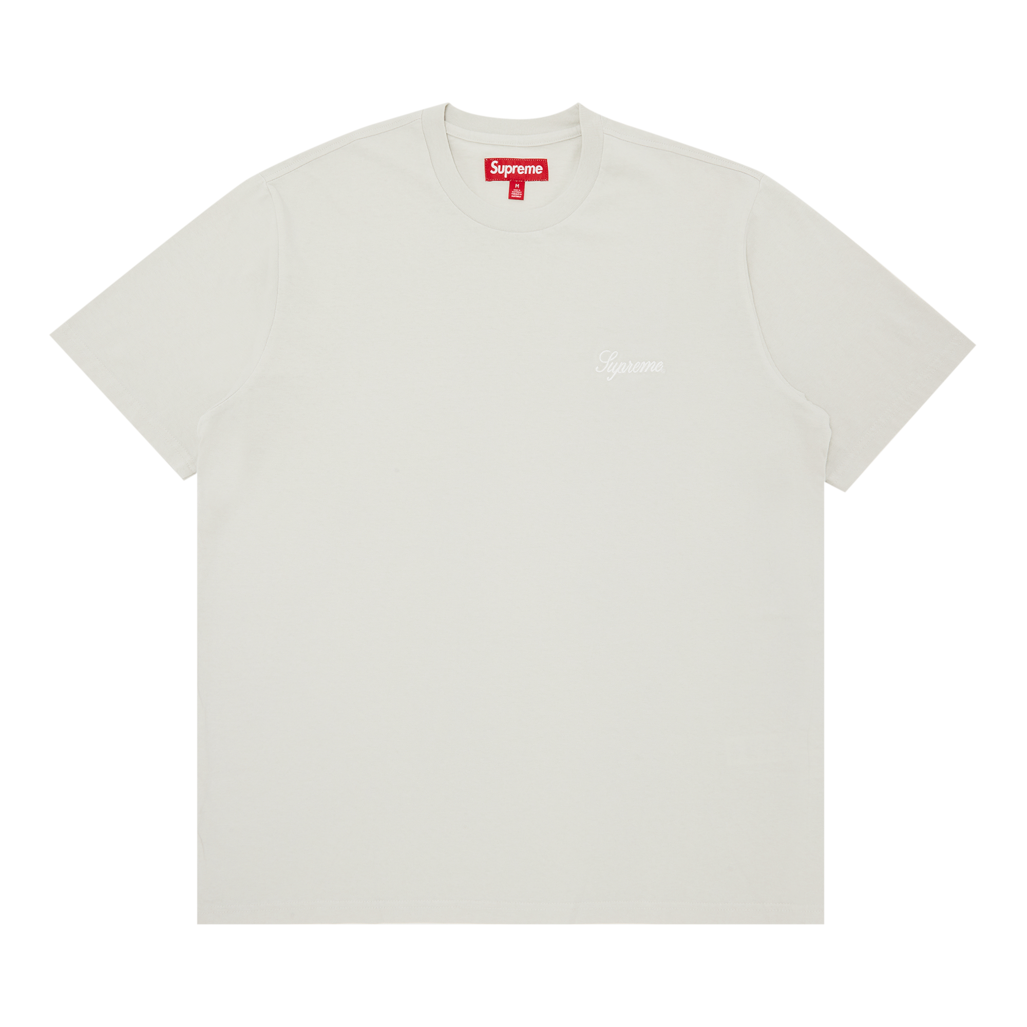 Pre-owned Supreme Washed Script Short-sleeve Top 'grey'