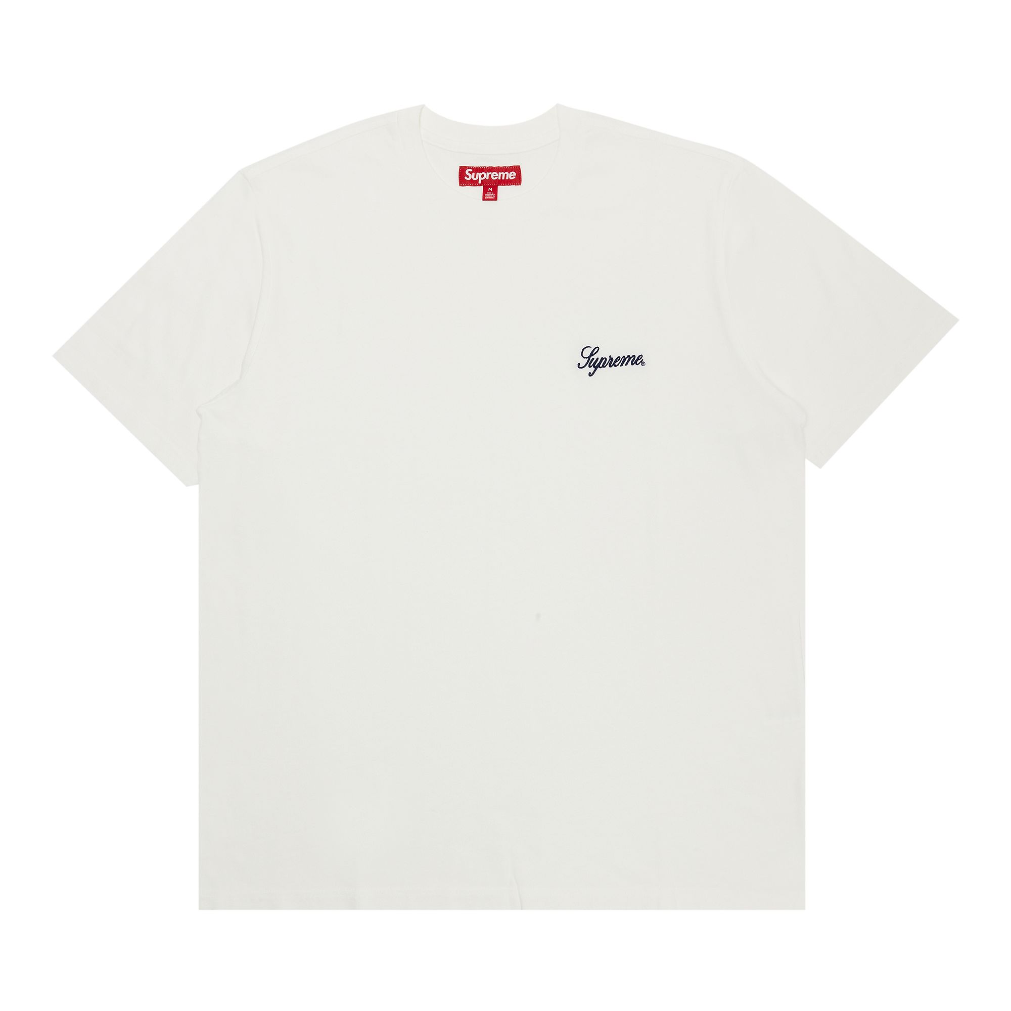 Pre-owned Supreme Washed Script Short-sleeve Top 'white' | Men's Size Xl