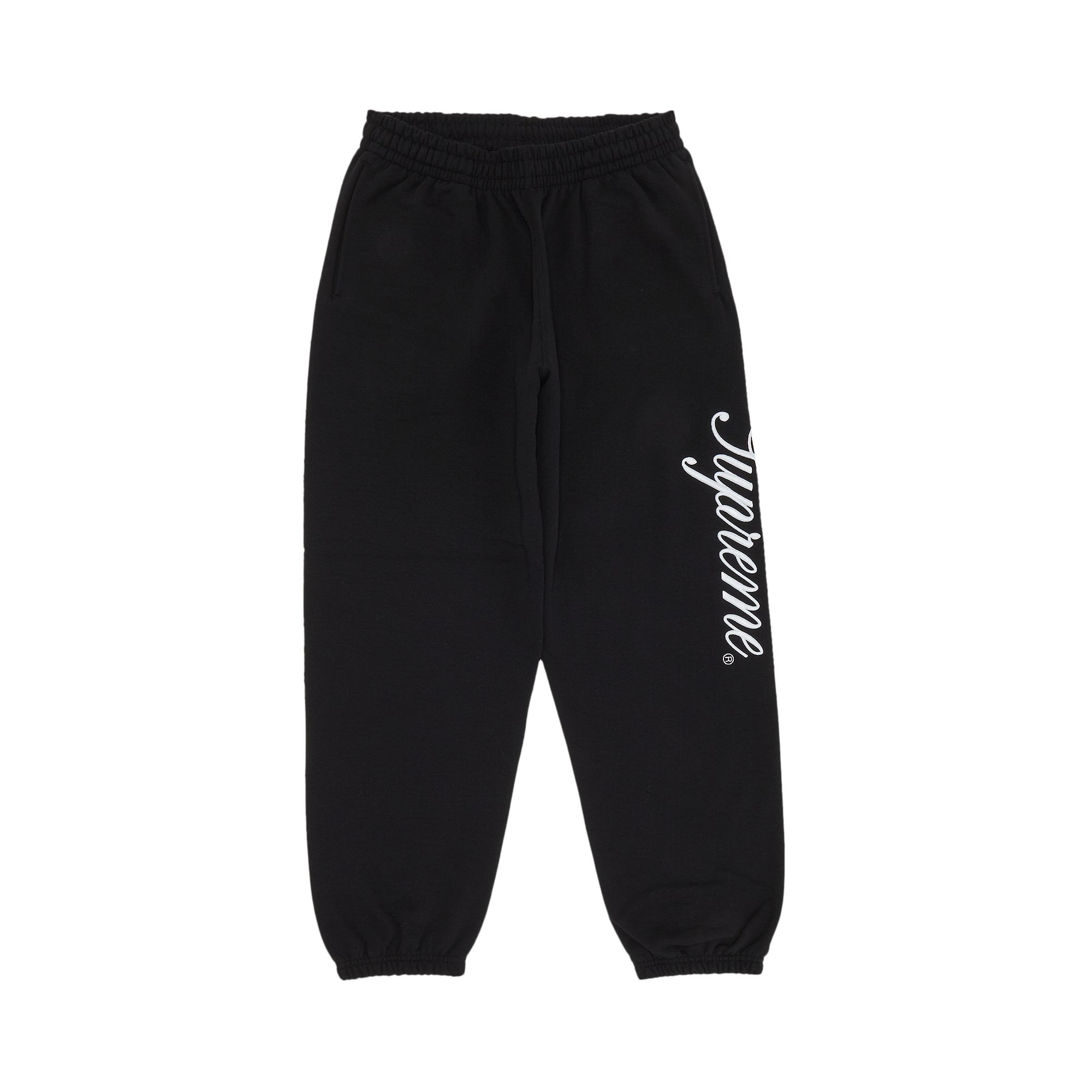 Click to view more detailed imagery on our partner's website Pre-owned Supreme Raised Script Sweatpant 'black'