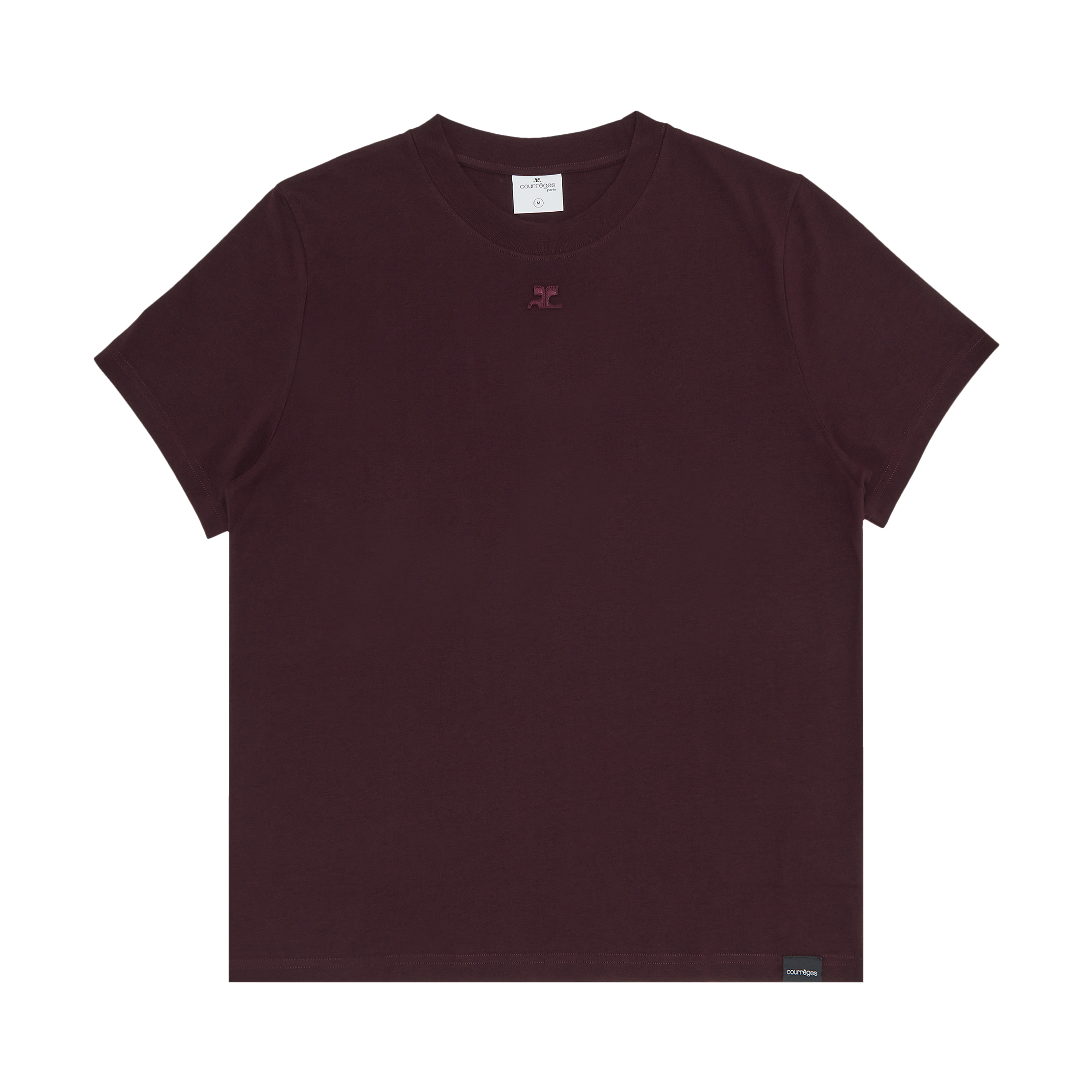 Pre-owned Courrèges Ac Straight T-shirt 'burgundy' In Red