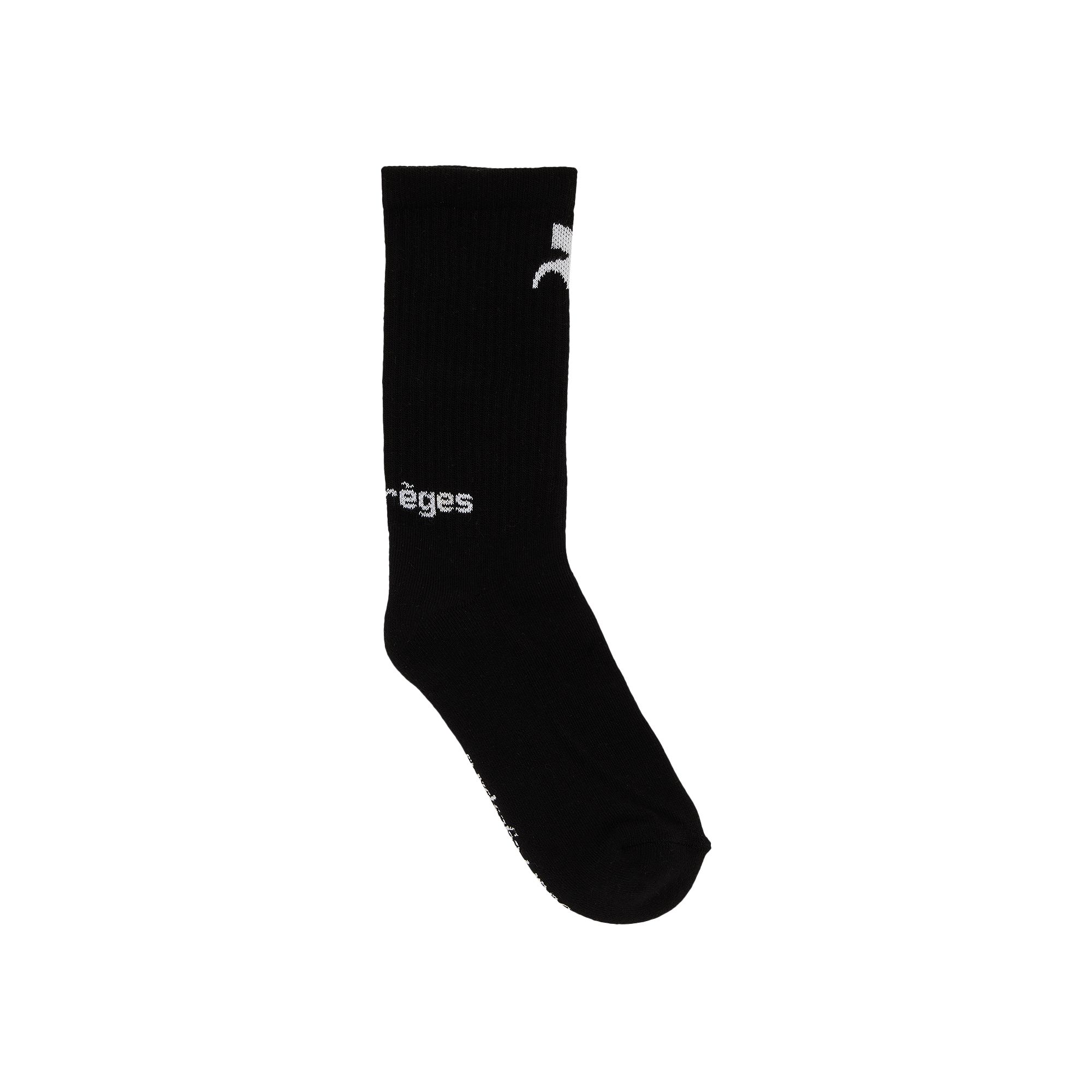 Pre-owned Courrèges Ac Sports Socks 'noir/blanc Optique' | Black | Men's Size 39