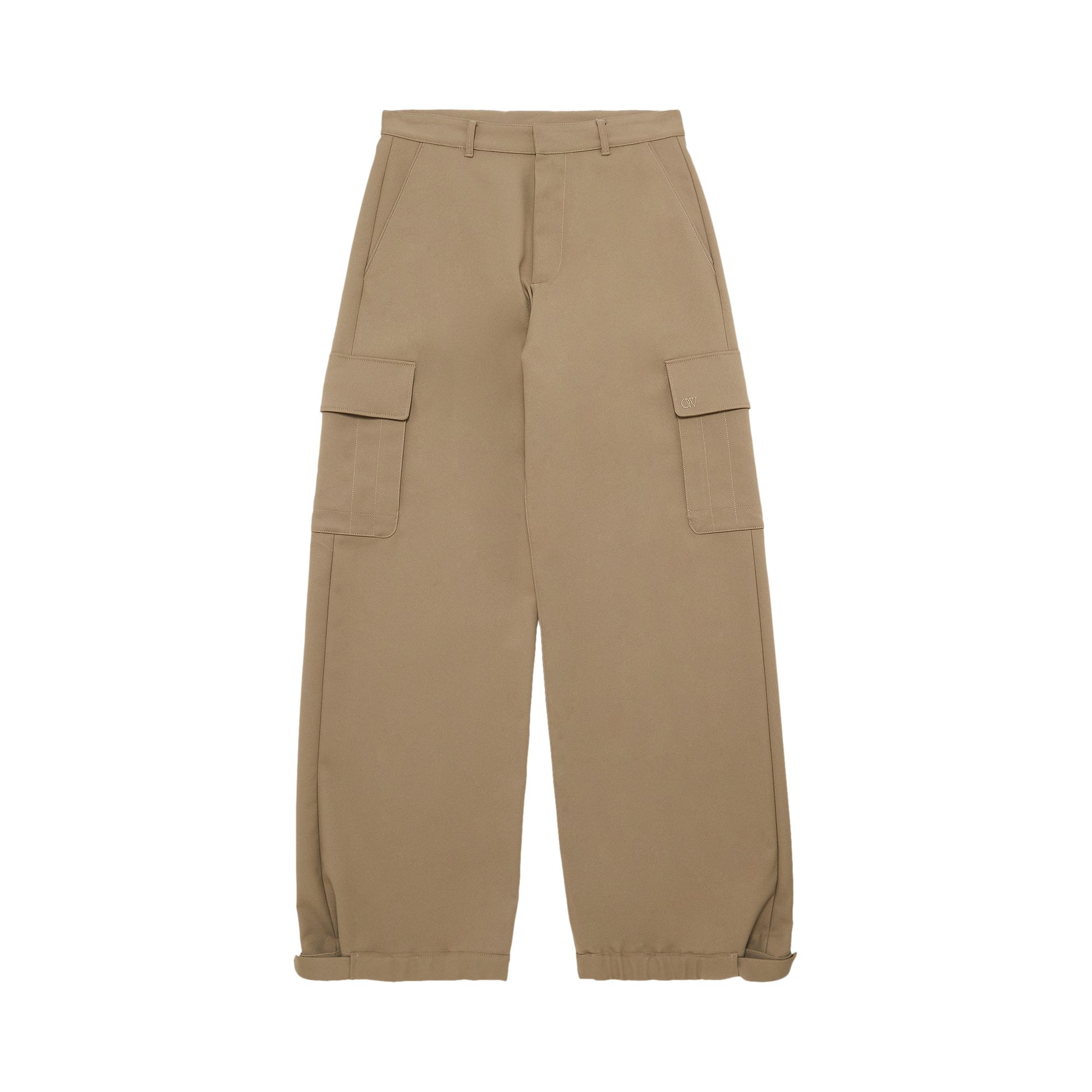 Pre-owned Off-white Emblem Drill Cargo Pant 'beige/beige' | Tan | Men's Size 46