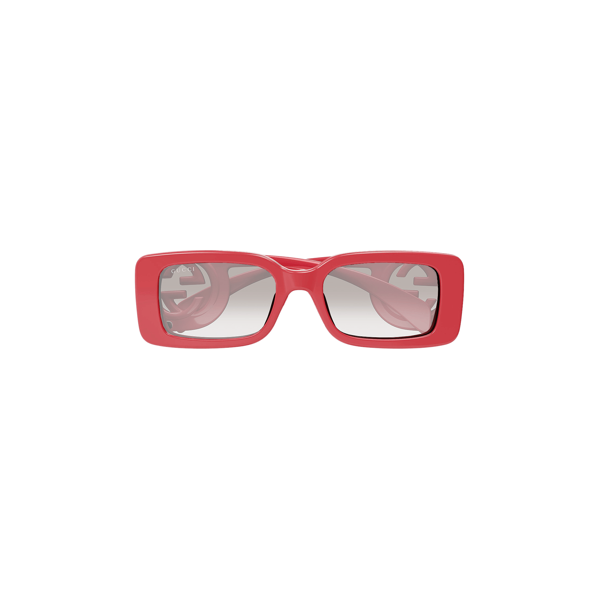 Pre-owned Gucci Rectangular Frame Sunglasses 'red'