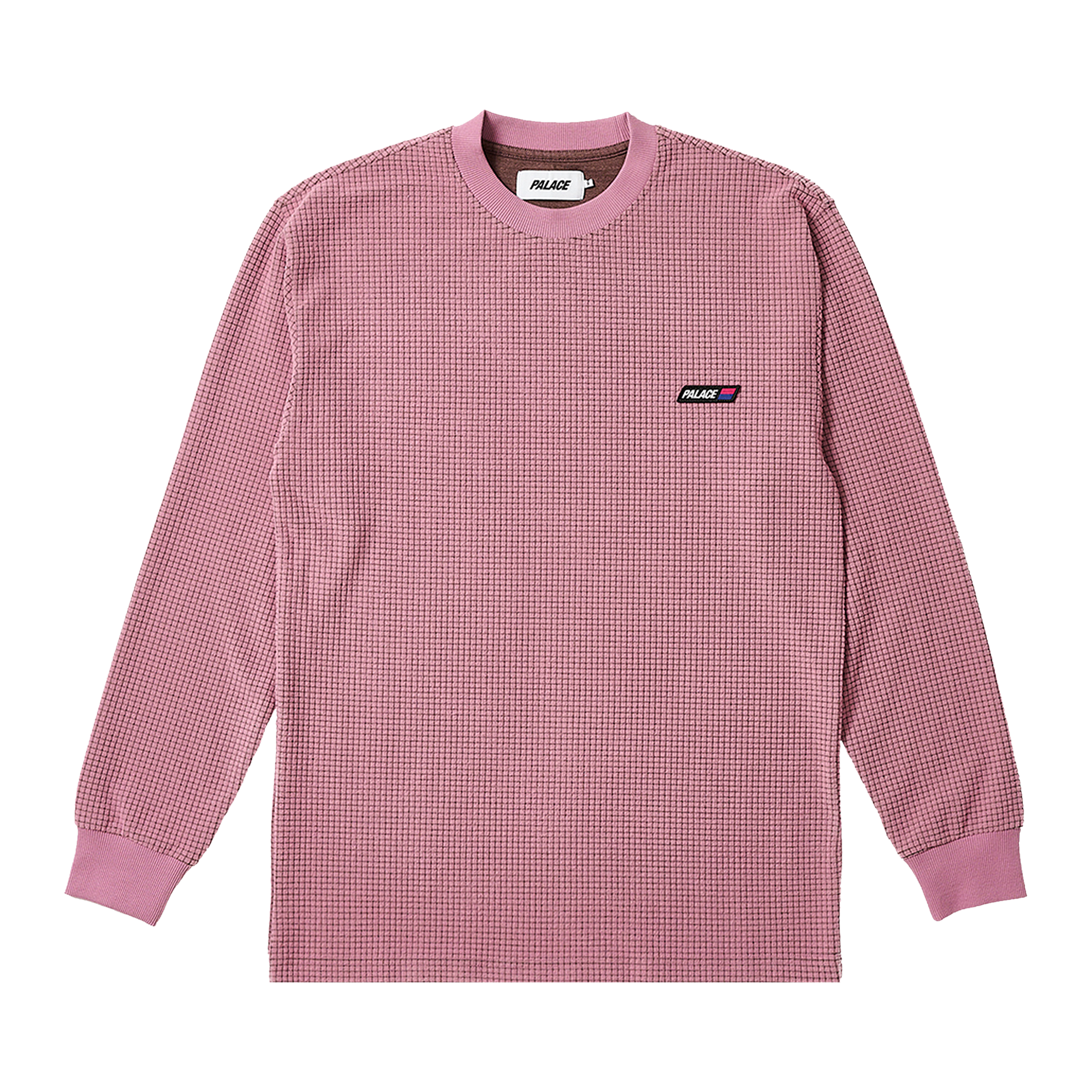 Pre-owned Palace Grid Thermal Longsleeve 'brown/mauve'