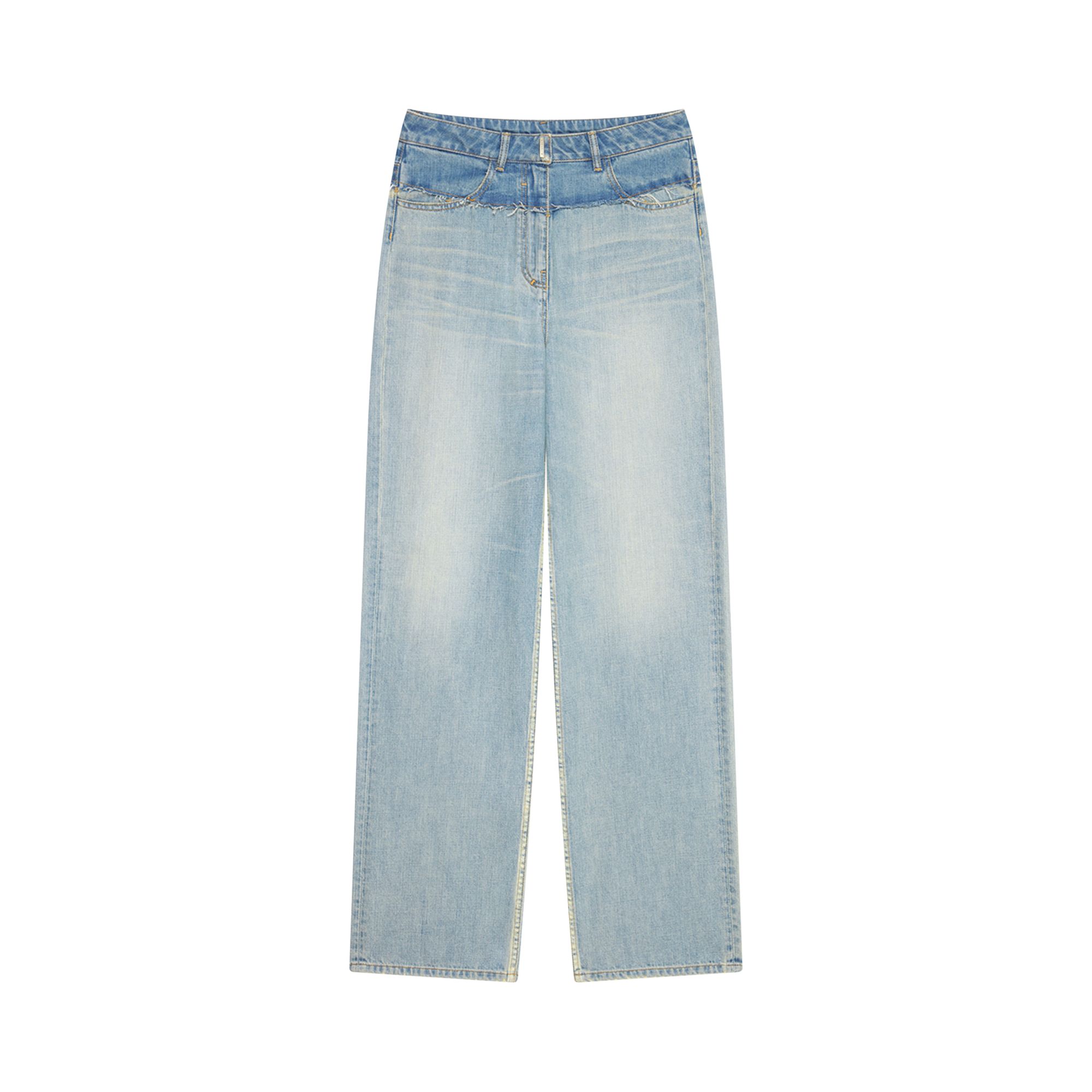 Givenchy Oversized Mixed Denim Jeans 'Pale Blue' | Women's Size 25