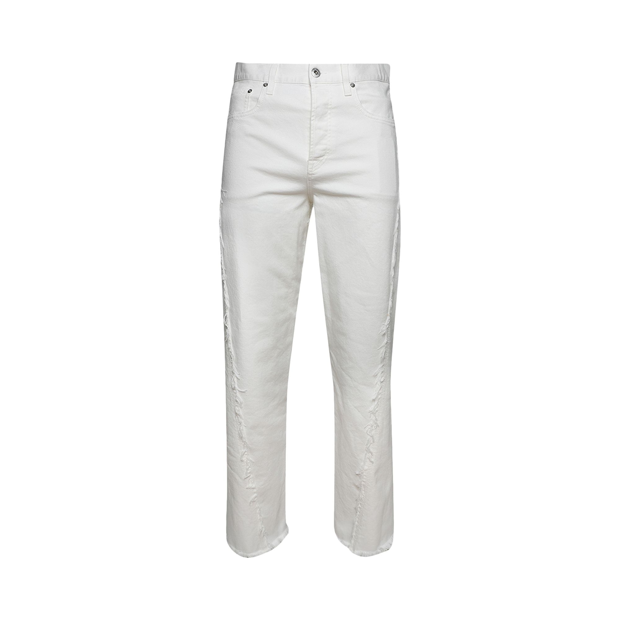 Lanvin Twisted Denim Baggy Pants 'Optic White' | Men's Size 38
