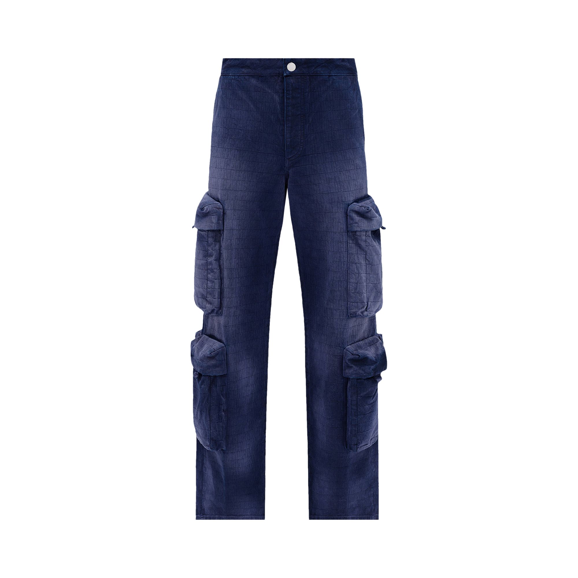 Pre-owned Amiri Jacquard Utility Pant 'blue' | Black | Men's Size 31