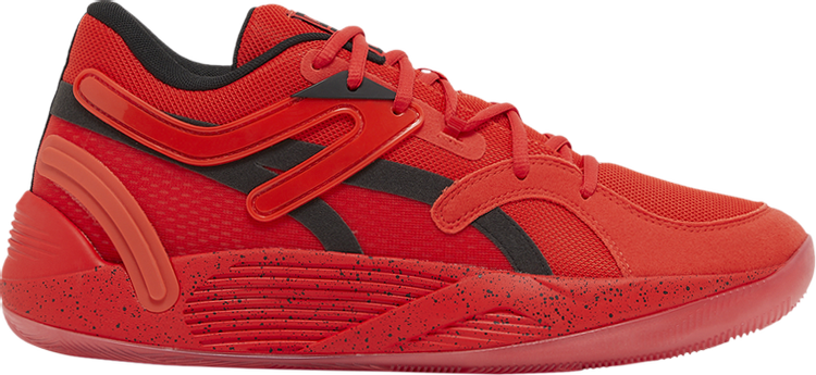 Puma TRC Blaze Court Basketball Shoes Big Kids, Cherry Tomato Orange, 4