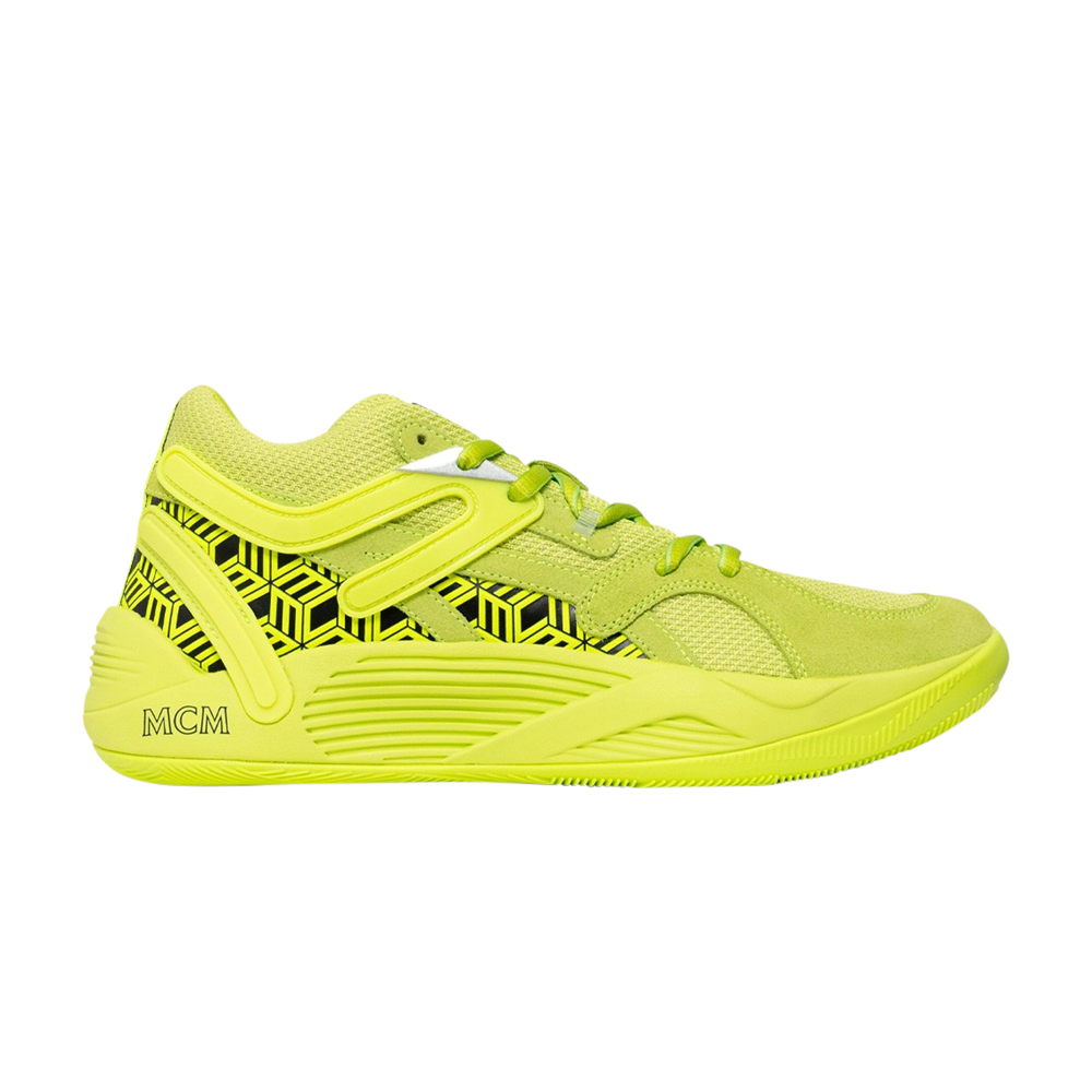Pre-owned Puma Mcm X Trc Blaze Court 'acid Lime' In Green
