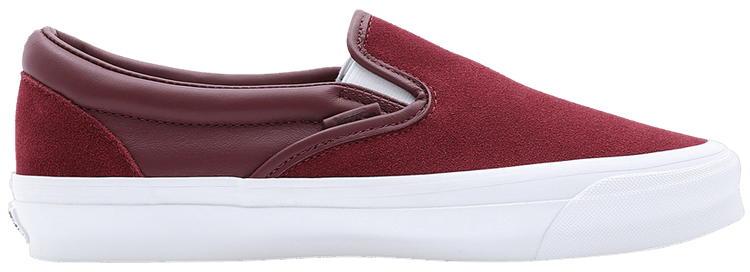Vans slip on maroon hot sale