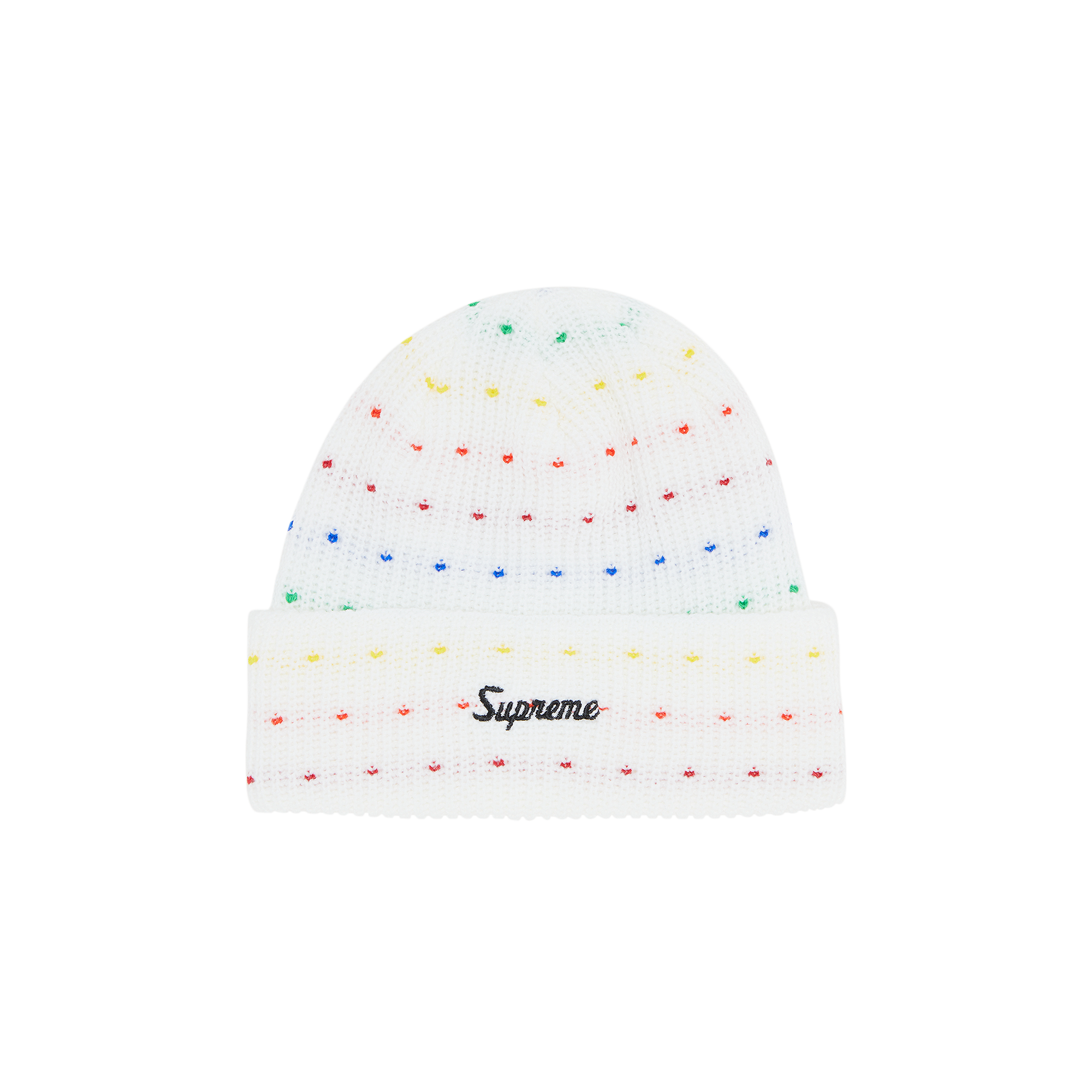 Pre-owned Supreme Loose Gauge Beanie 'white Multicolor'