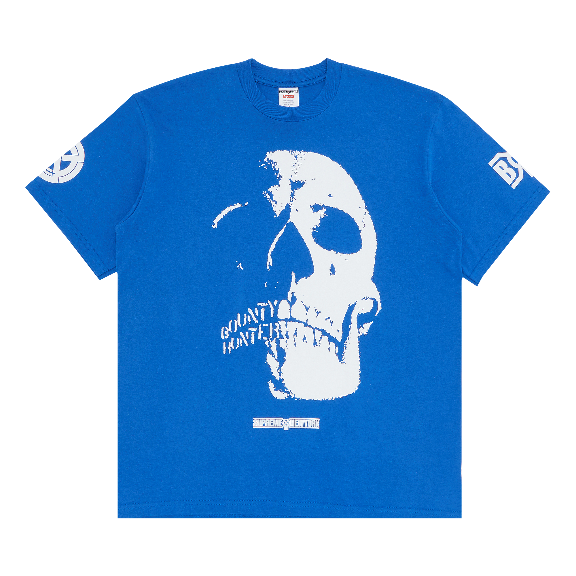 Pre-owned Supreme X Bounty Hunter Skulls Tee 'royal' In Blue