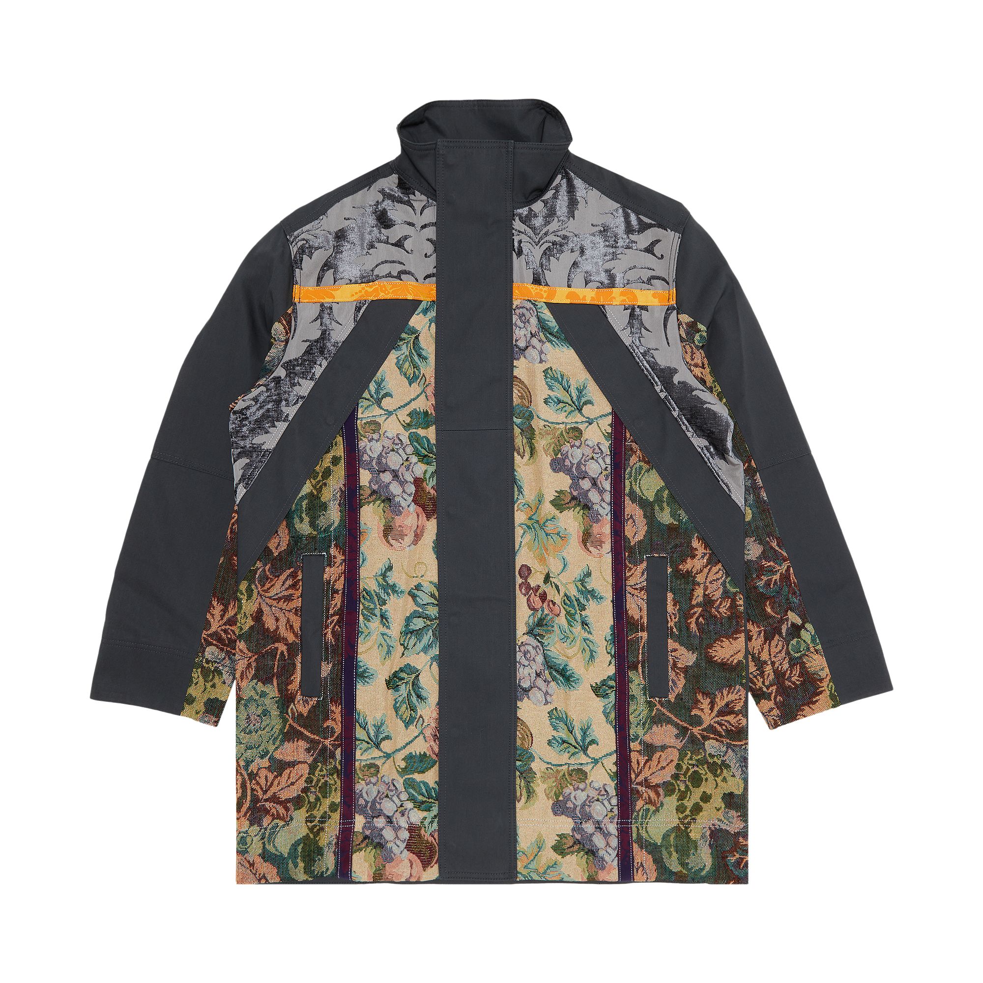 Pre-owned Marine Serre Regenerated Floral Tapestries Parka 'green' | Men's Size 50