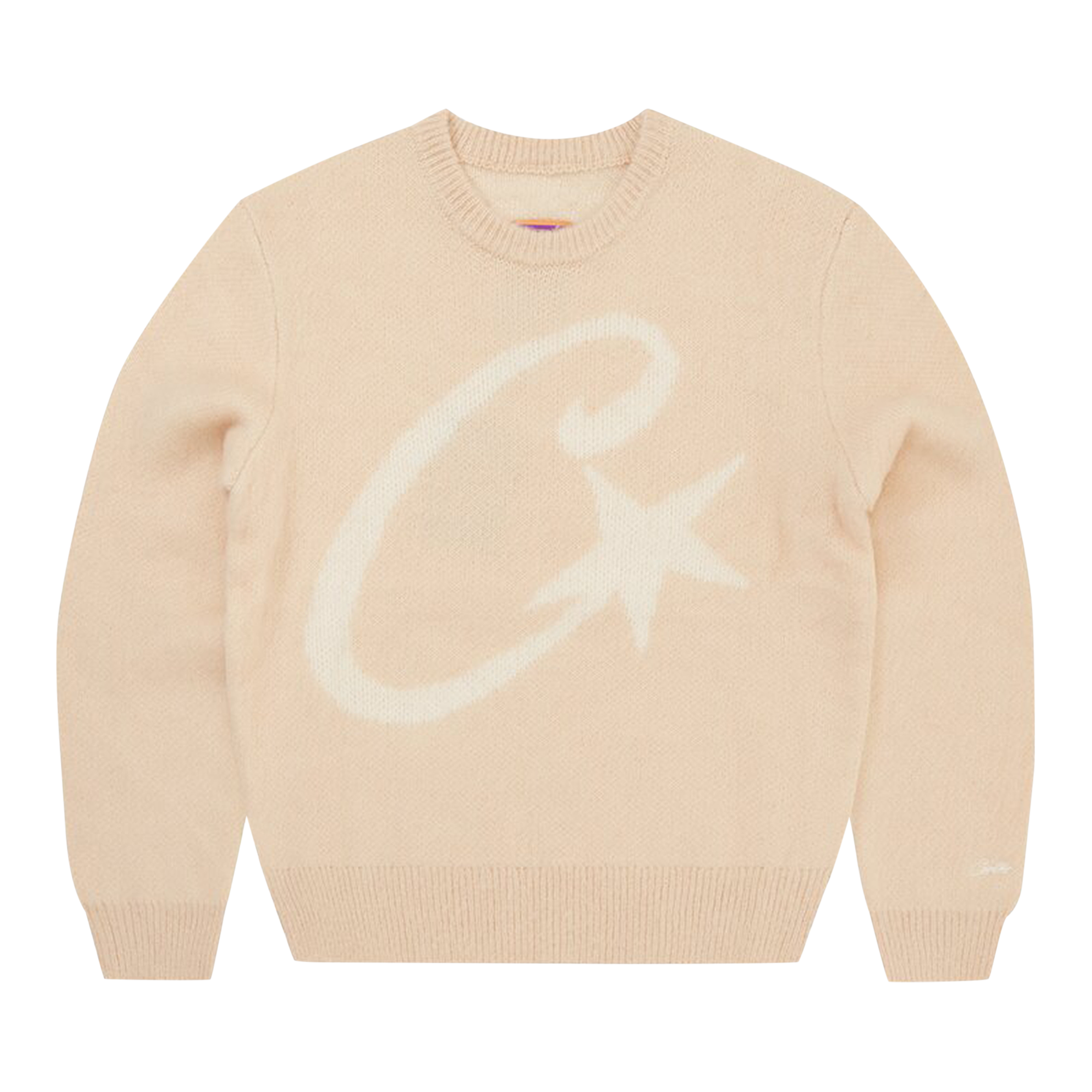 Pre-owned Corteiz C Star Mohair Knit Sweater 'cream'
