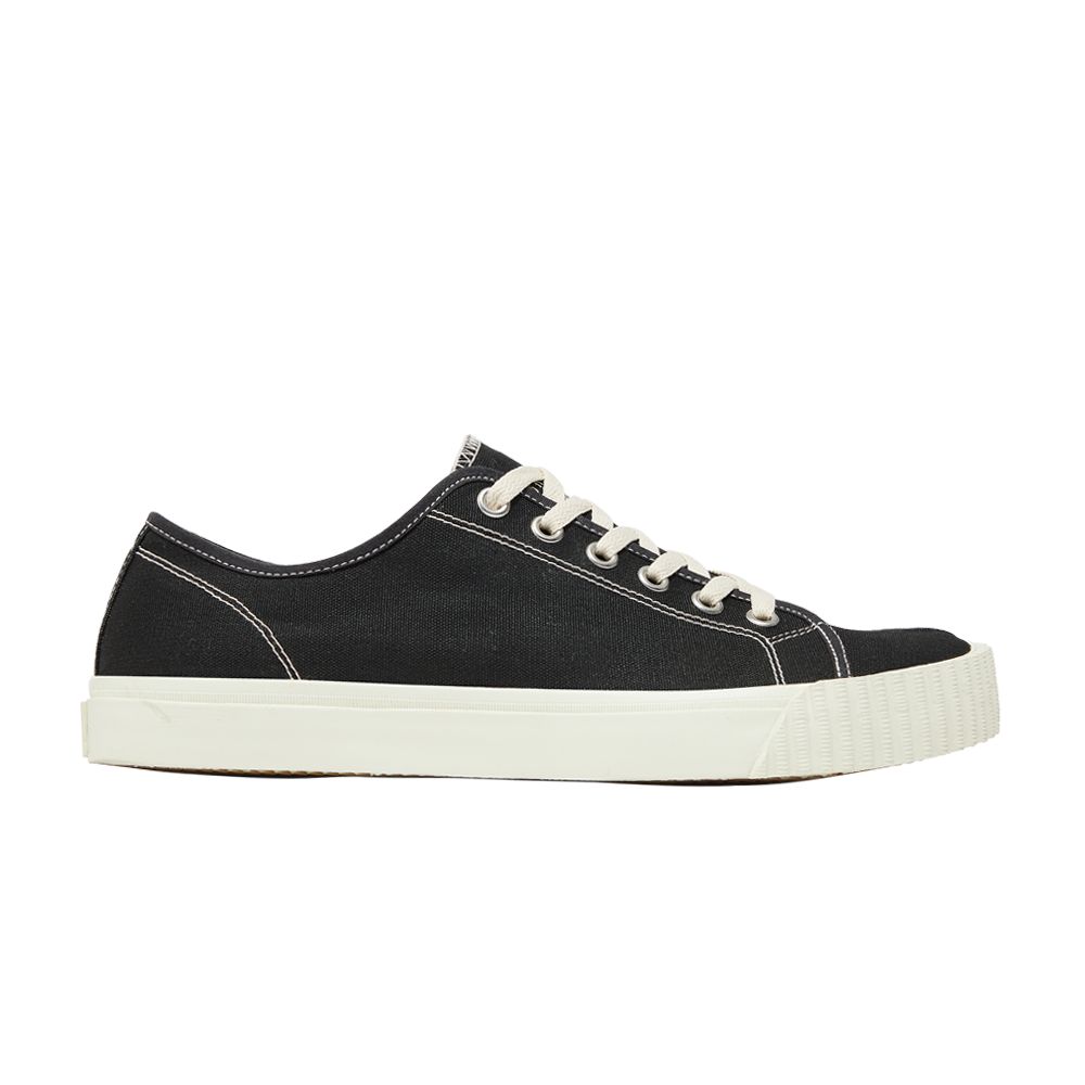 Pre-owned Maison Margiela Wmns Tabi Canvas Low 'bianchetto' | Black | Women's Size 45