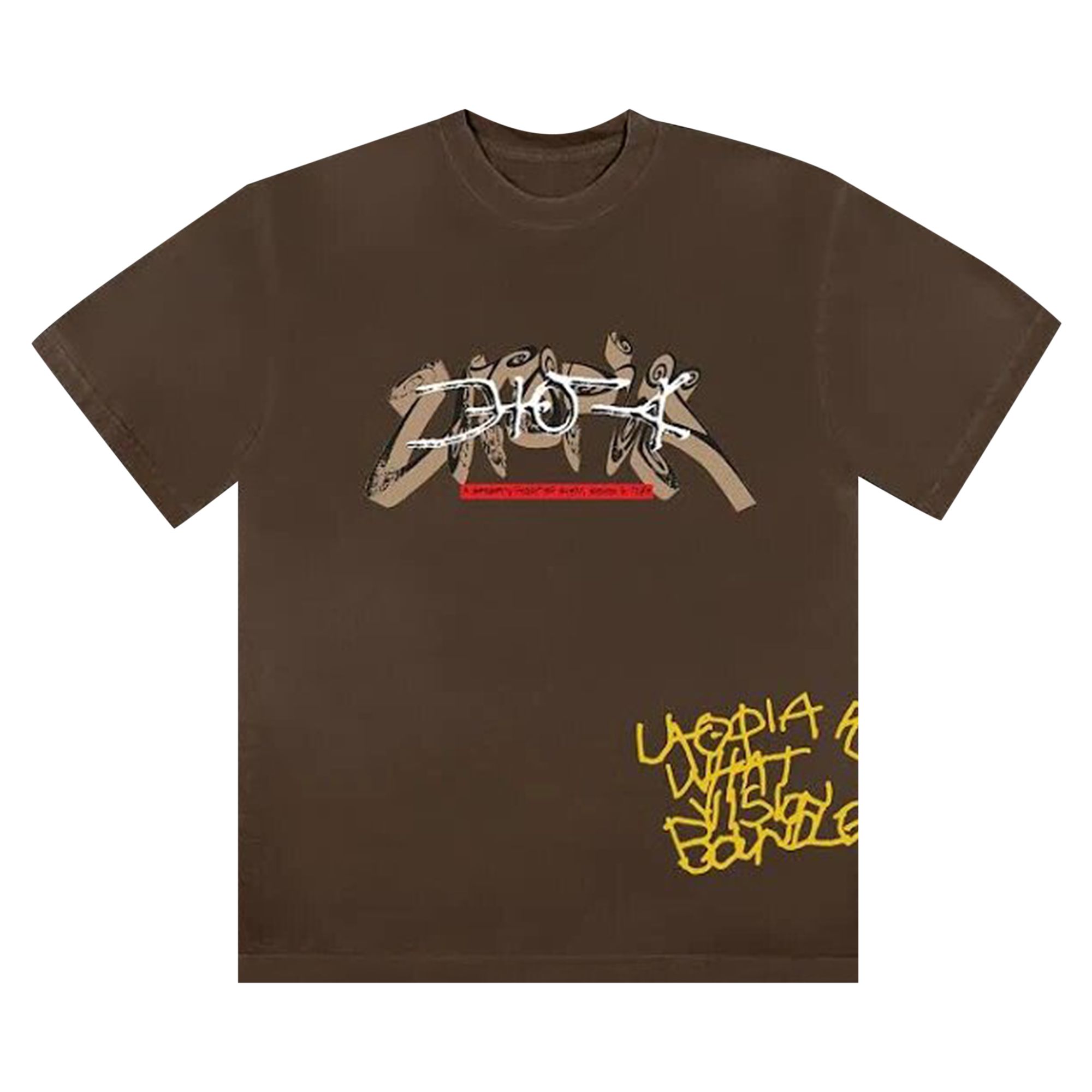 Pre-owned Cactus Jack By Travis Scott Utopia Tee I 'brown'