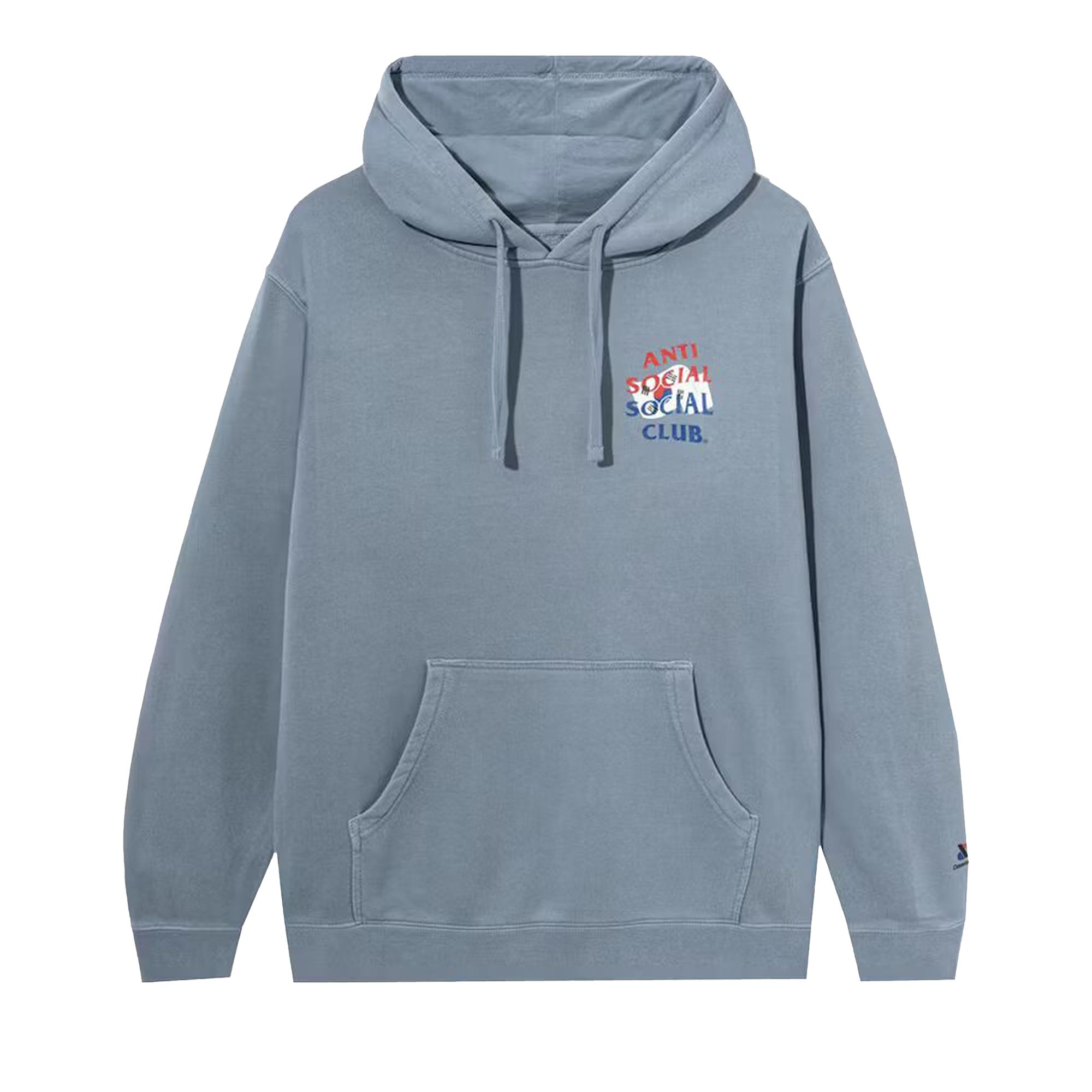 Pre-owned Anti Social Social Club X Case Study Flag Hoodie 'blue' | Men's Size L