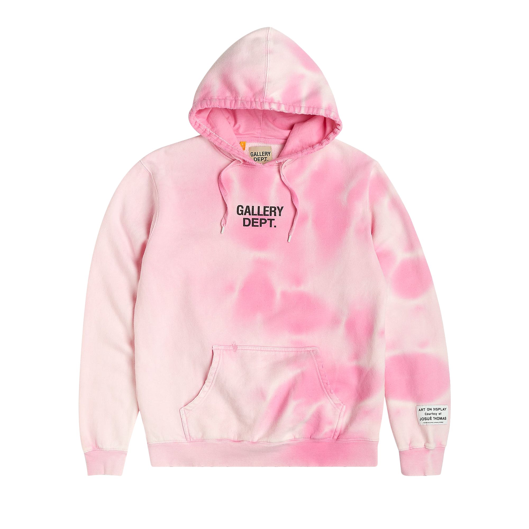 Gallery Dept. Sunfaded Centered Logo Hoodie 'Pink' | Men's Size 2XL