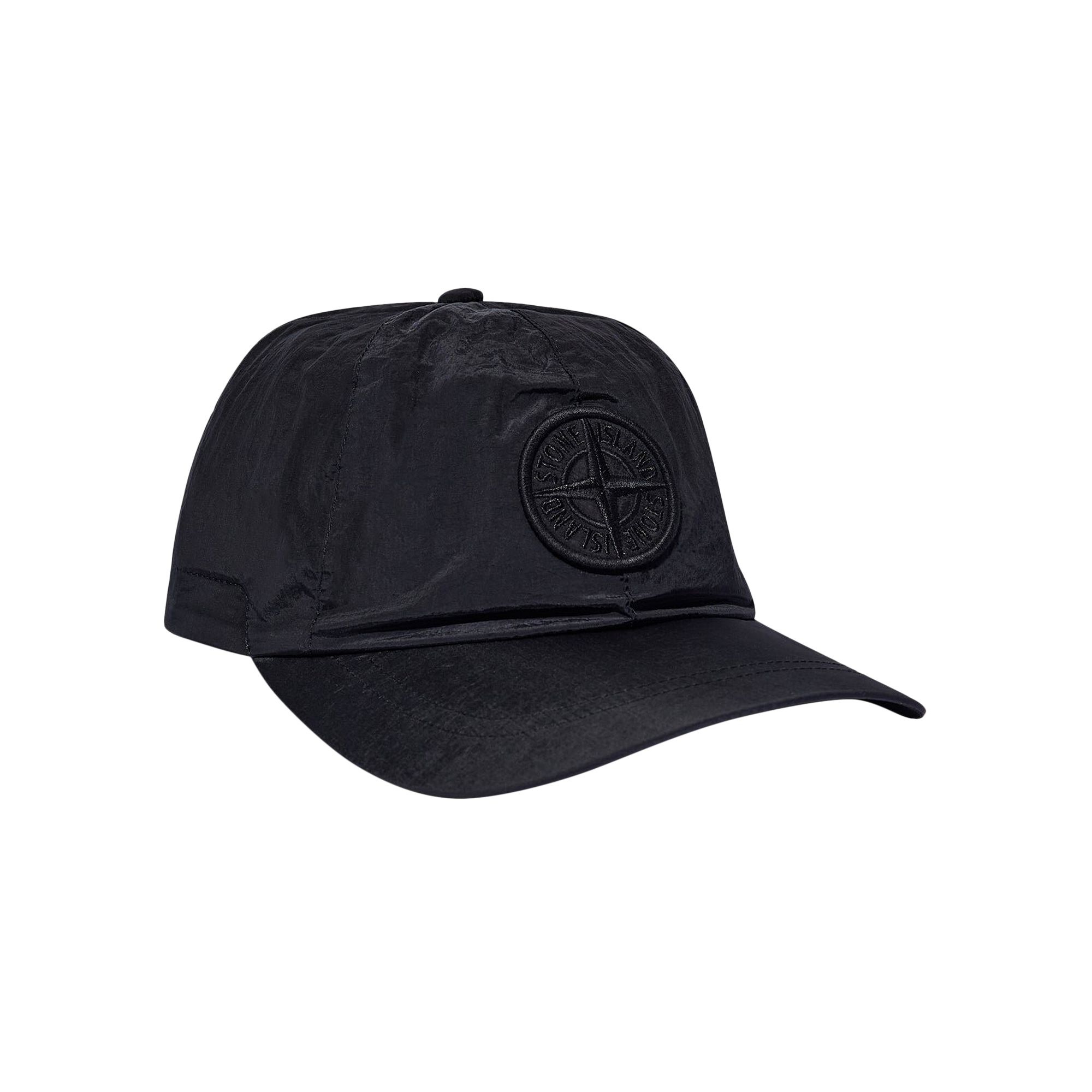 Pre-owned Stone Island 6 Panel Nylon Metal Cap 'black'