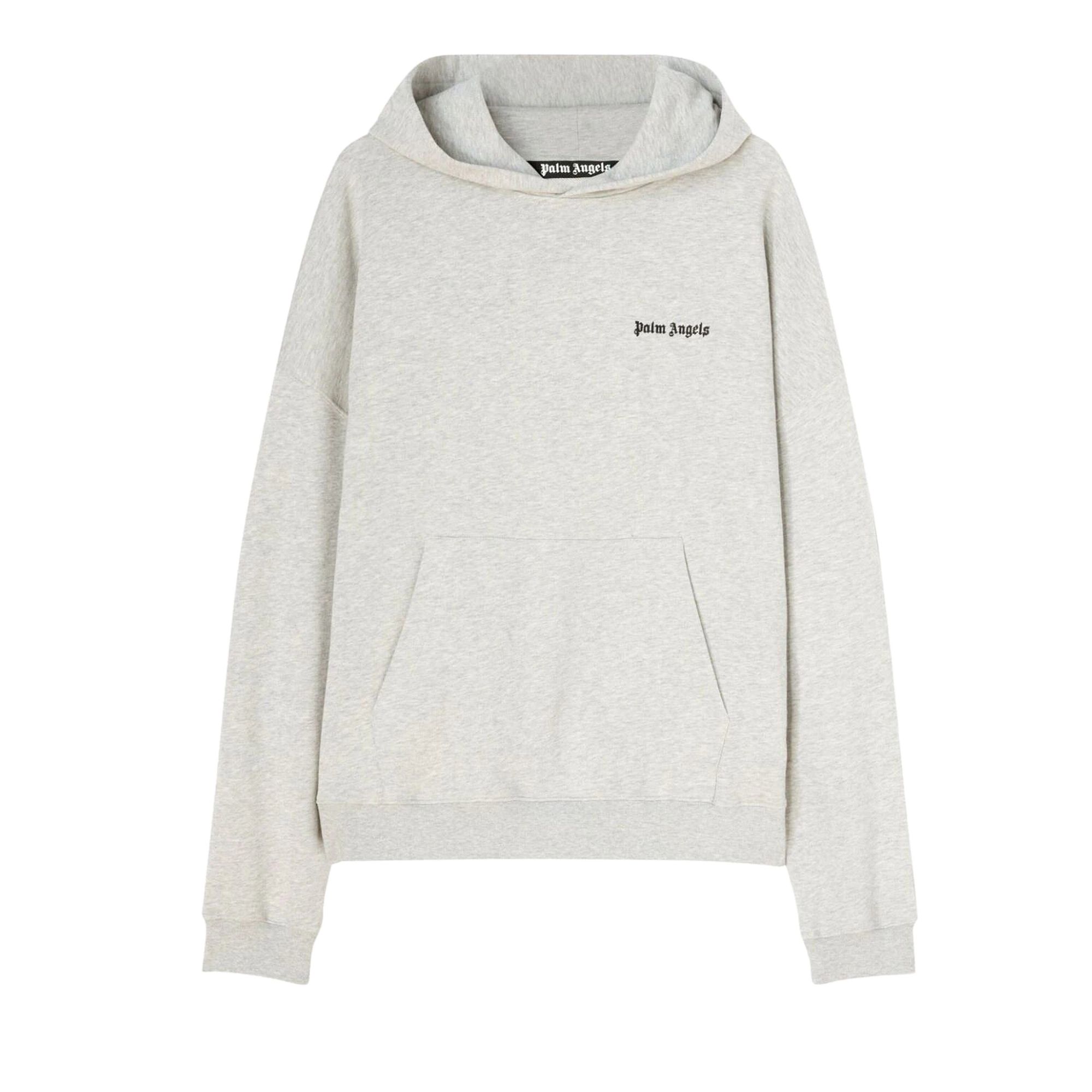Palm Angels Embroidered Logo Hoodie 'Melange Grey' | Men's Size L