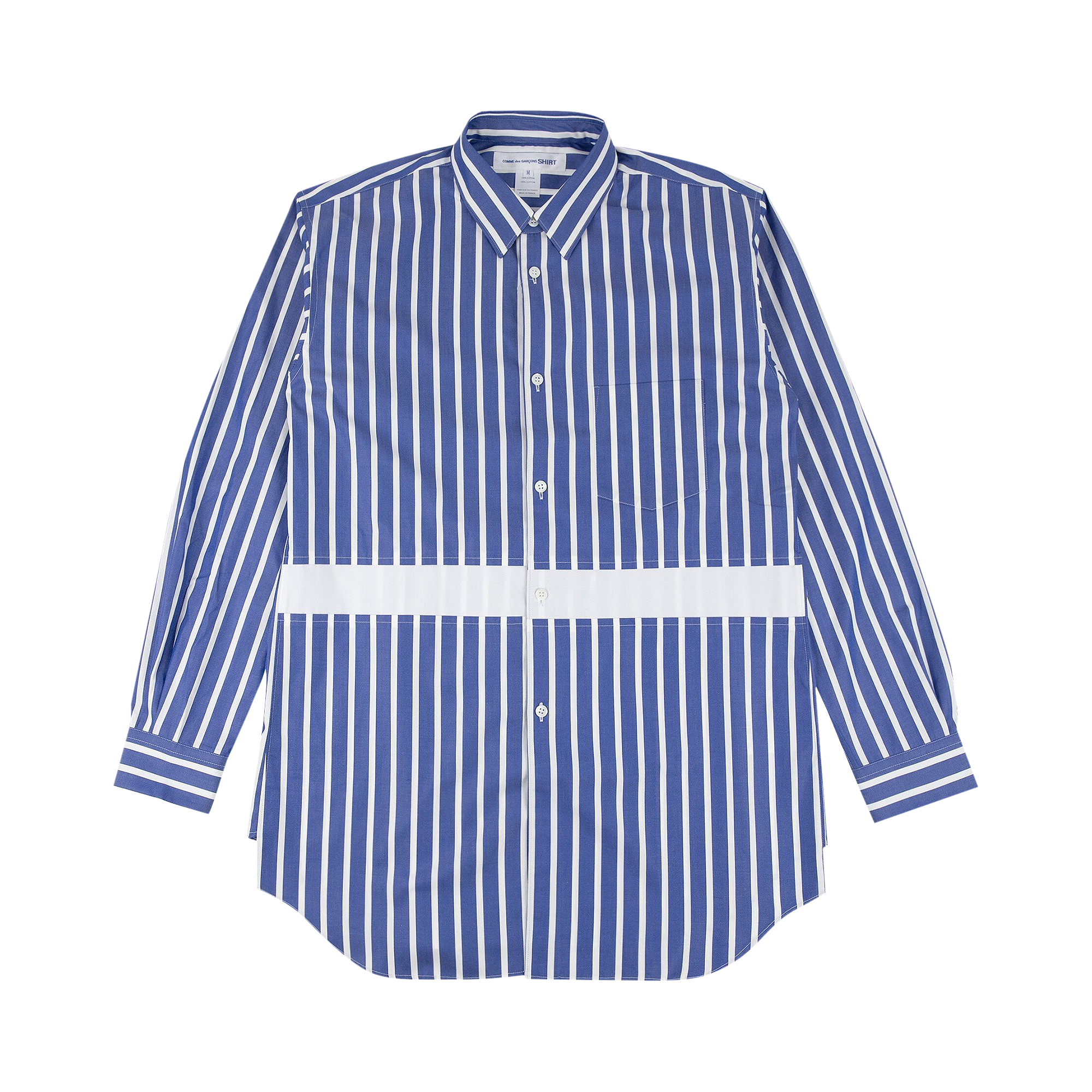Pre-owned Comme Des Garçons Shirt Striped Long-sleeve Shirt 'blue'