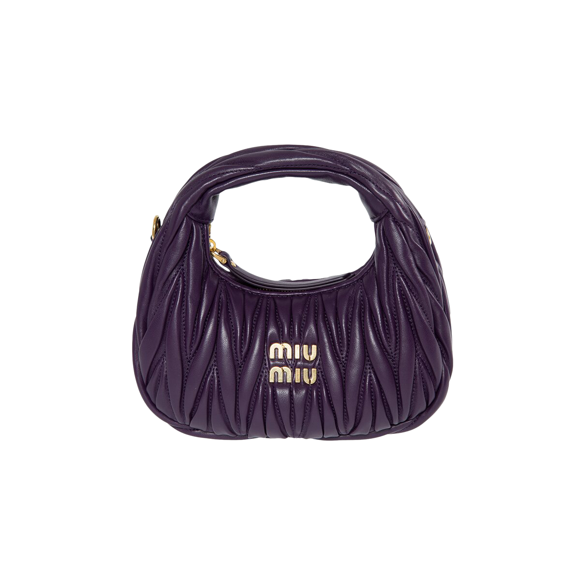 Pre-owned Miu Miu Wander Matelassé Mini Bag 'viola' In Purple